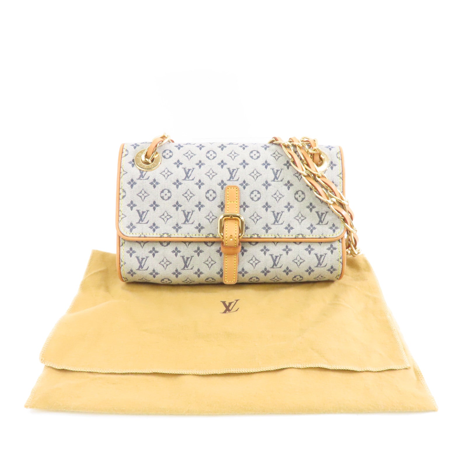 LOUIS VUITTON Monogram Mini Camille Bag金扣鏈帶肩背袋藍色