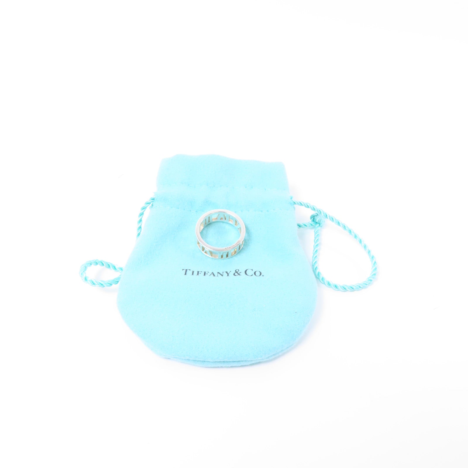 TIFFANY＆CO 925純銀Atlas Ring戒指US#5