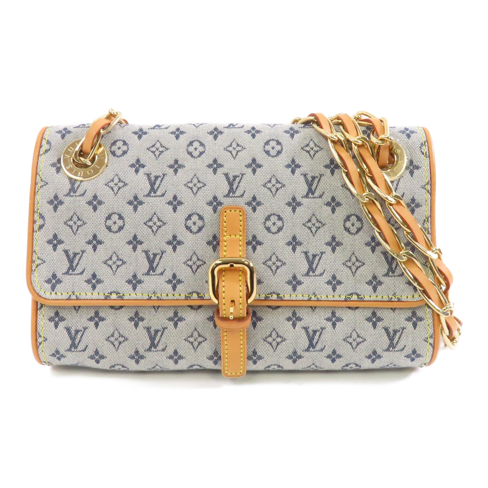 LOUIS VUITTON Monogram Mini Camille Bag金扣鏈帶肩背袋藍色