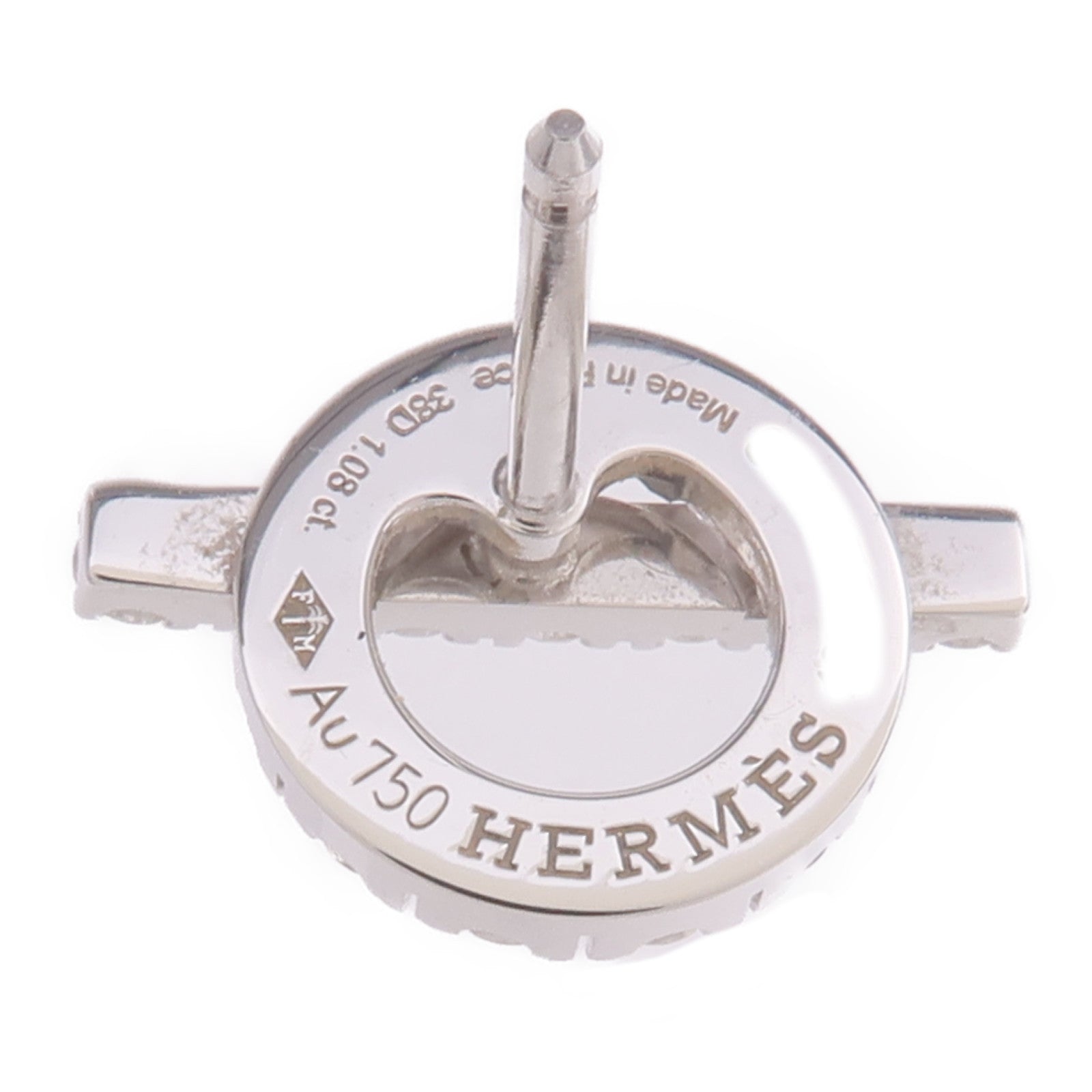 HERMES 18K白金Finesse Earrings鑽石耳環