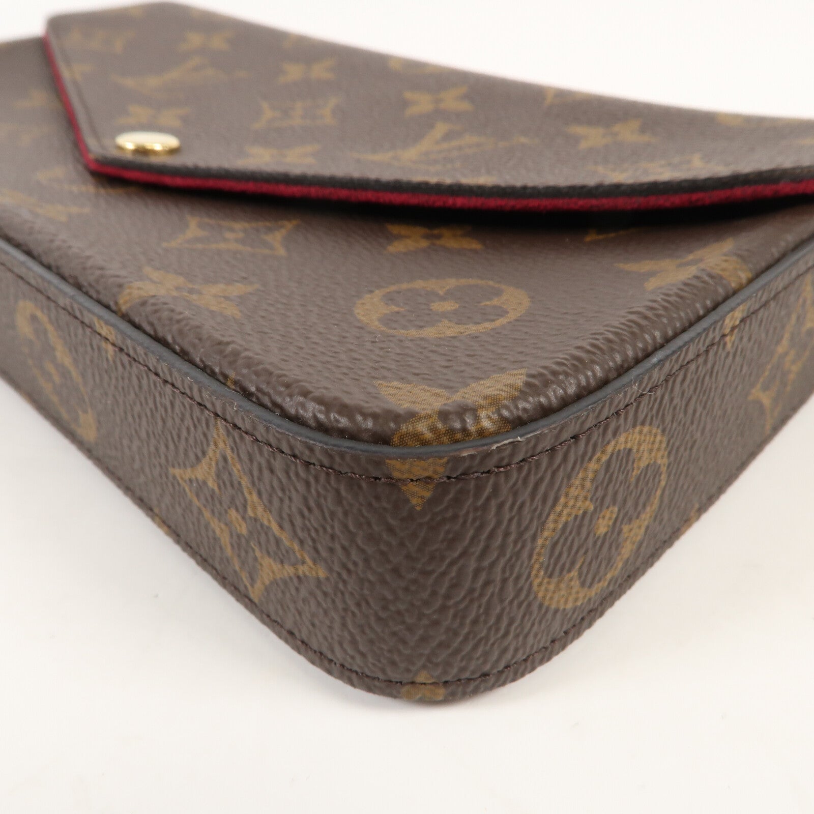 LOUIS VUITTON Monogram Felicie Pochette金扣鏈帶肩背袋