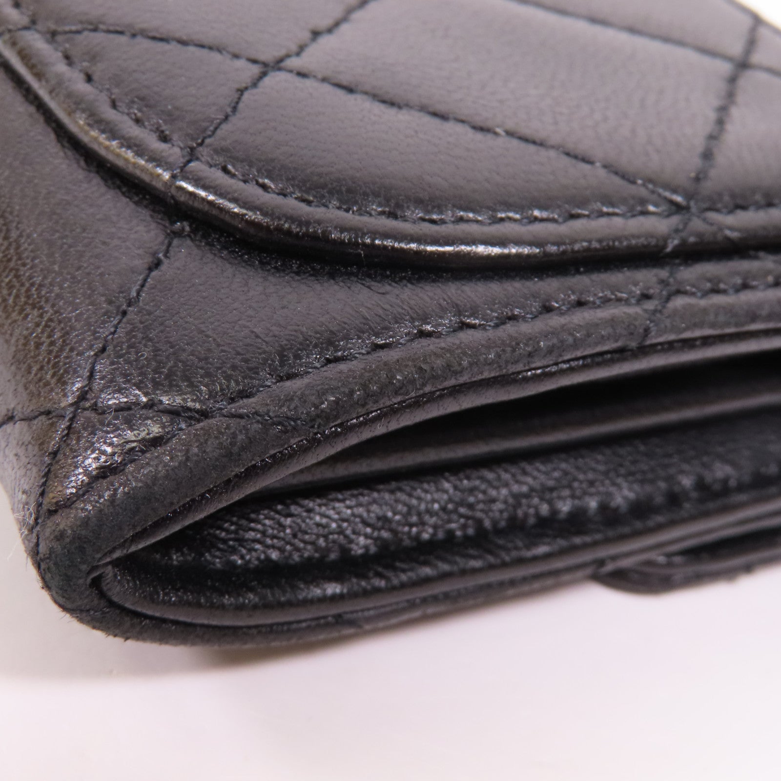 CHANEL 羊皮皮革Card Case銀扣卡片套