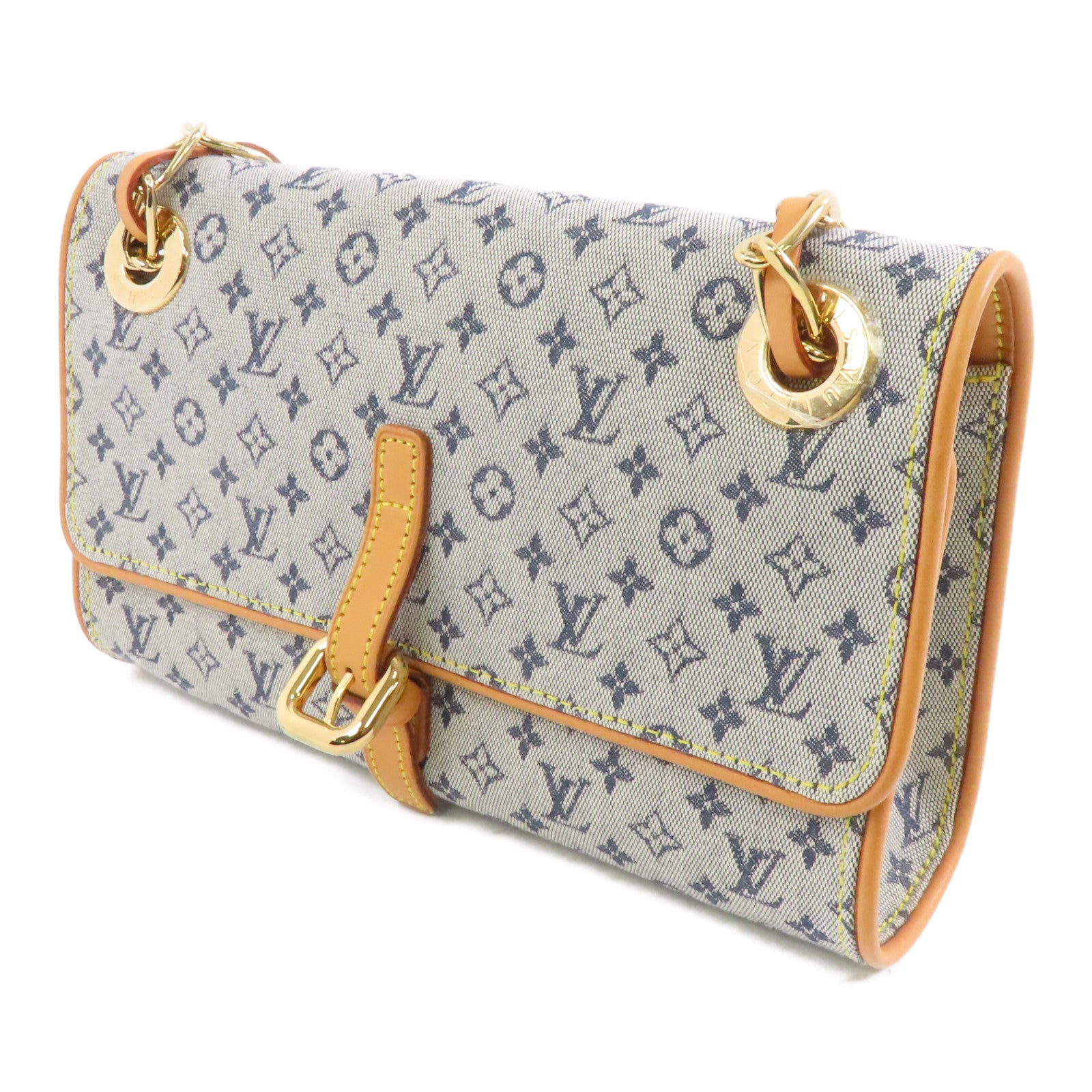 LOUIS VUITTON Monogram Mini Camille Bag金扣鏈帶肩背袋藍色