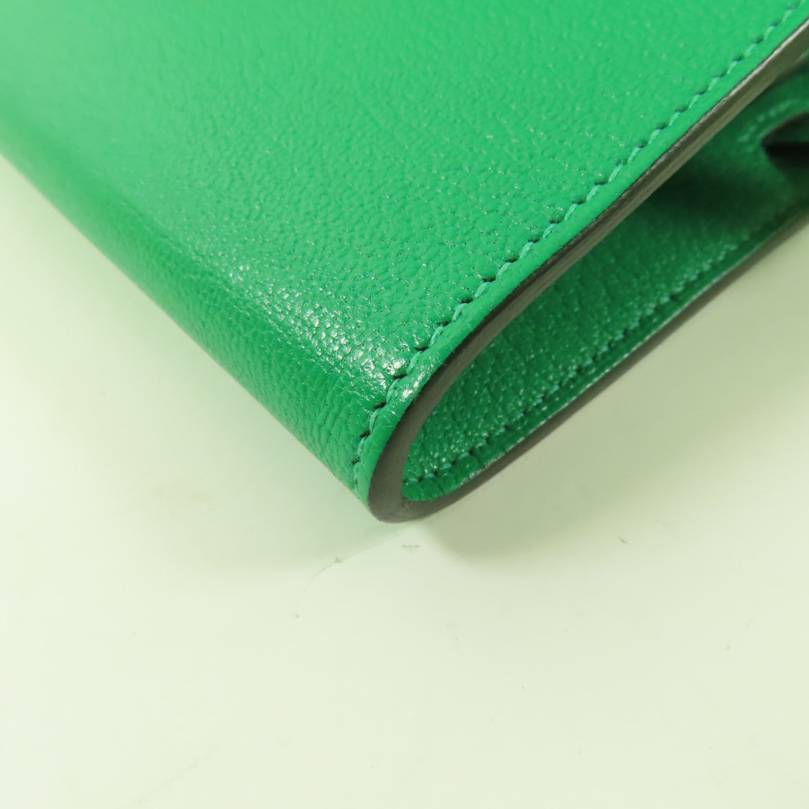 HERMES Chevre皮革Kelly To Go金扣肩背袋6W Menthe/綠色
