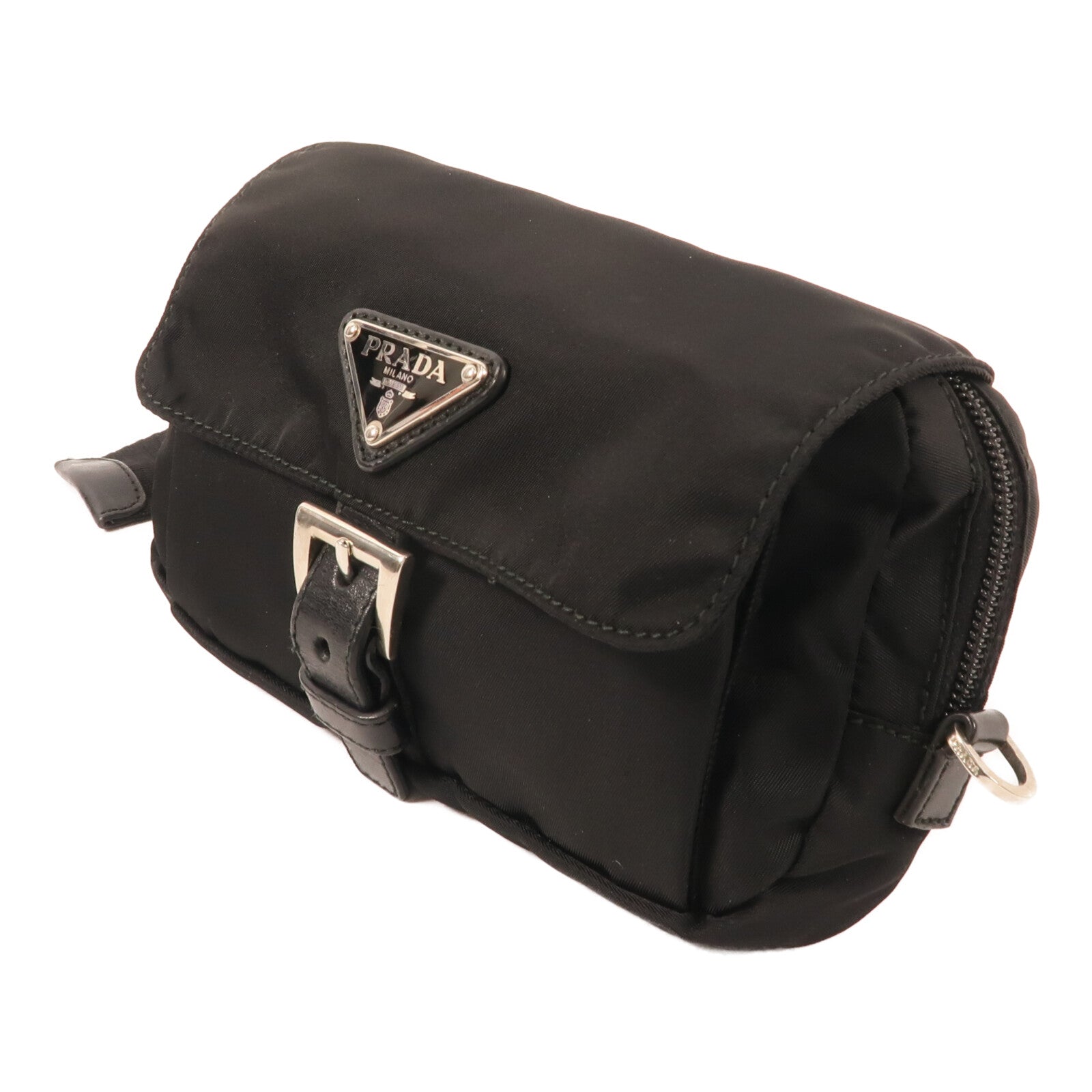 PRADA 尼龍Belt Bag銀扣腰包