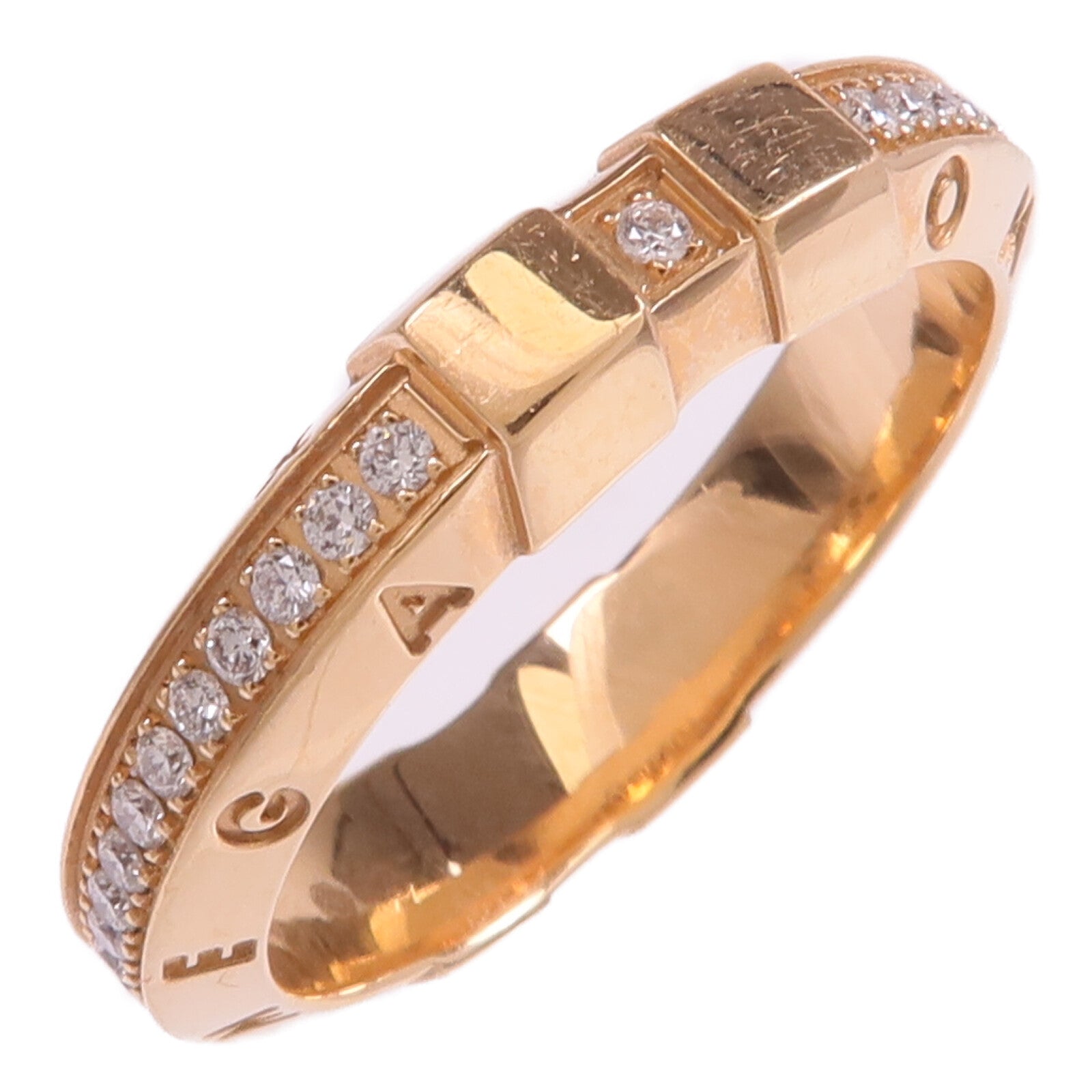 OMEGA 18K玫瑰金Omega Ring鑽石戒指Omega#54/US#6.75