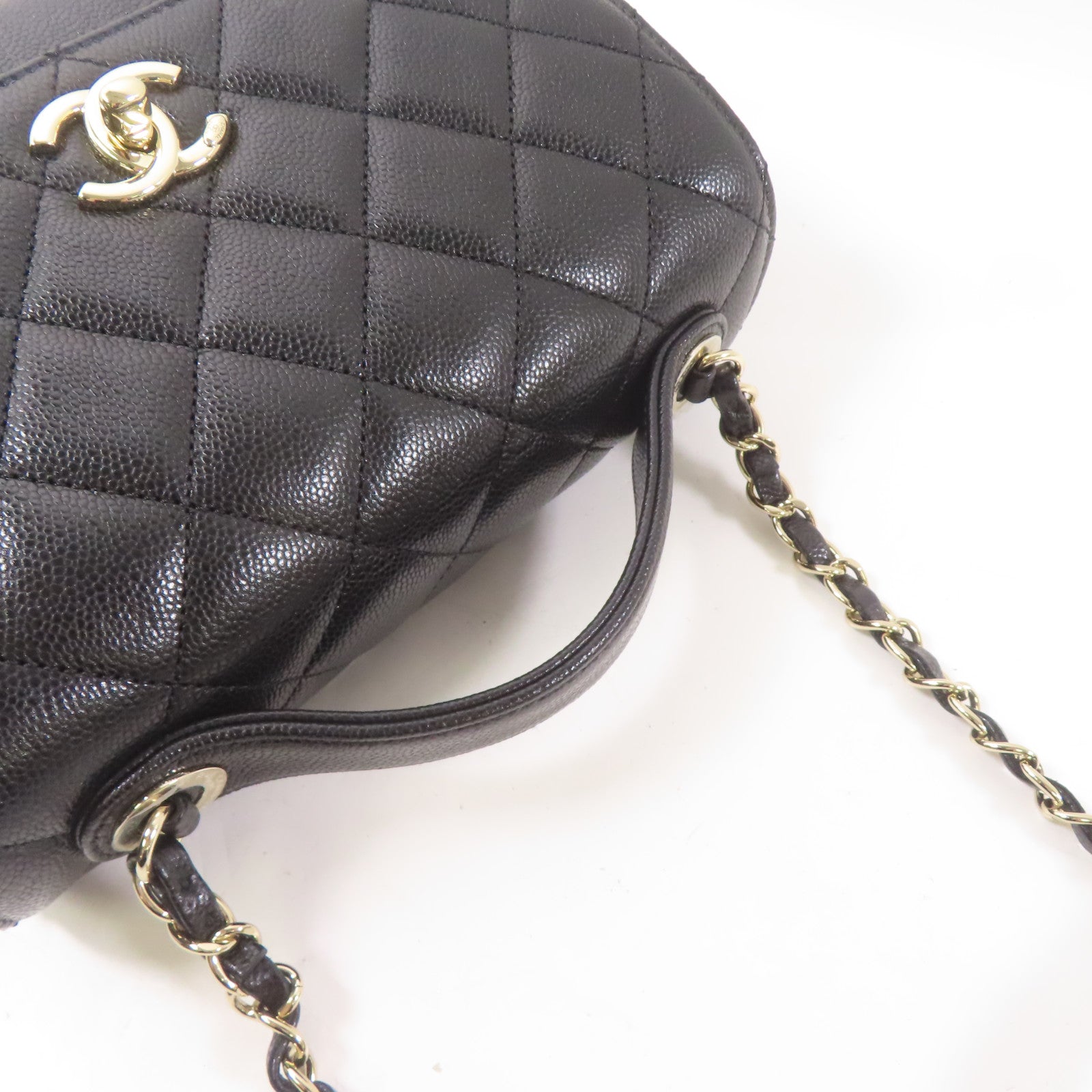 CHANEL 牛皮皮革2 Way Shoulder Bag手挽肩背兩用袋黑色