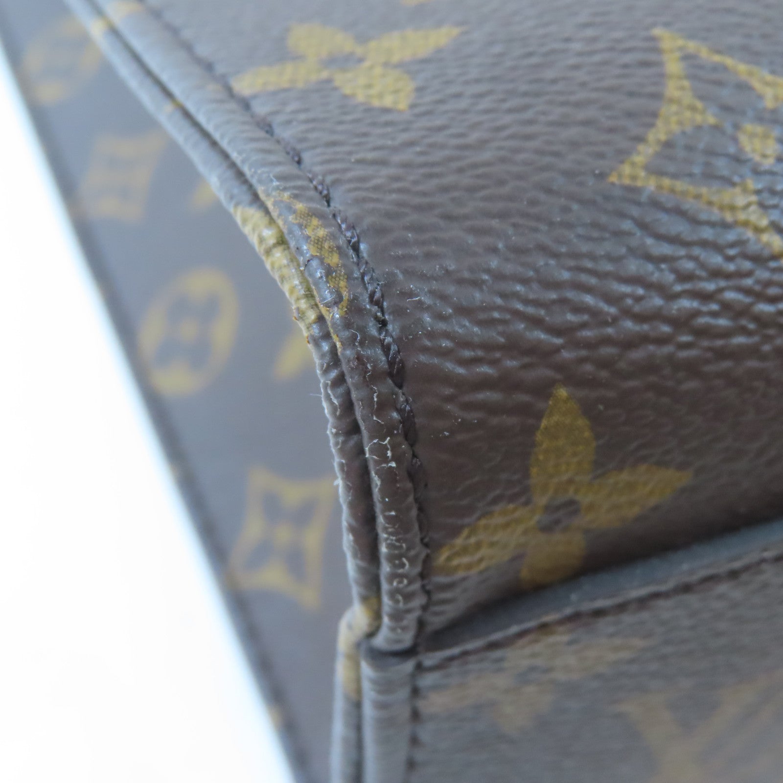 LOUIS VUITTON Monogram Sac Plat Tote金扣手挽肩背兩用袋啡色
