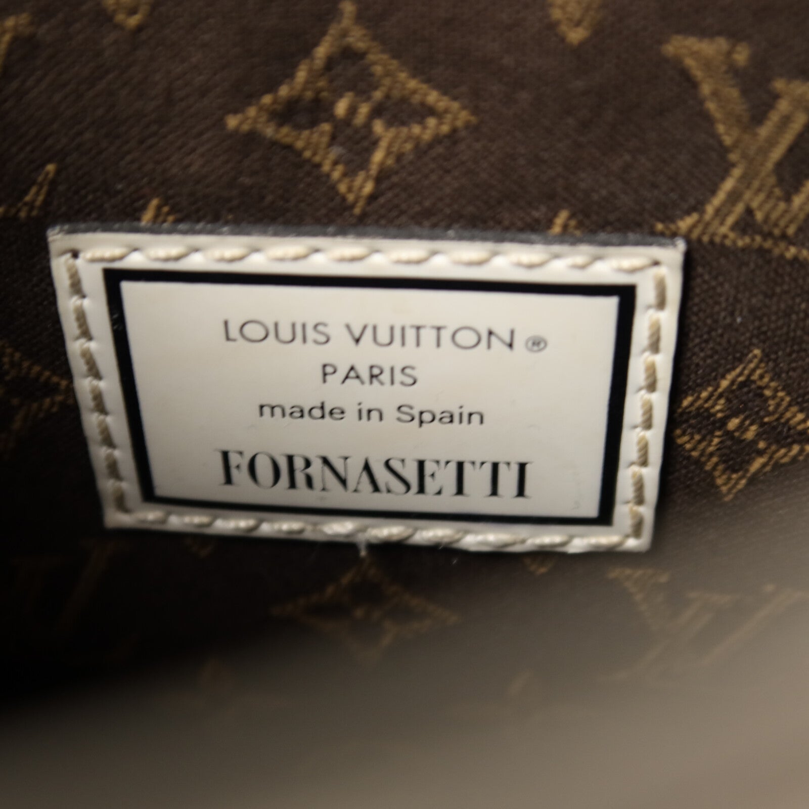 LOUIS VUITTON Monogram牛皮皮革Petite Sac Plat Fornasetti肩背袋