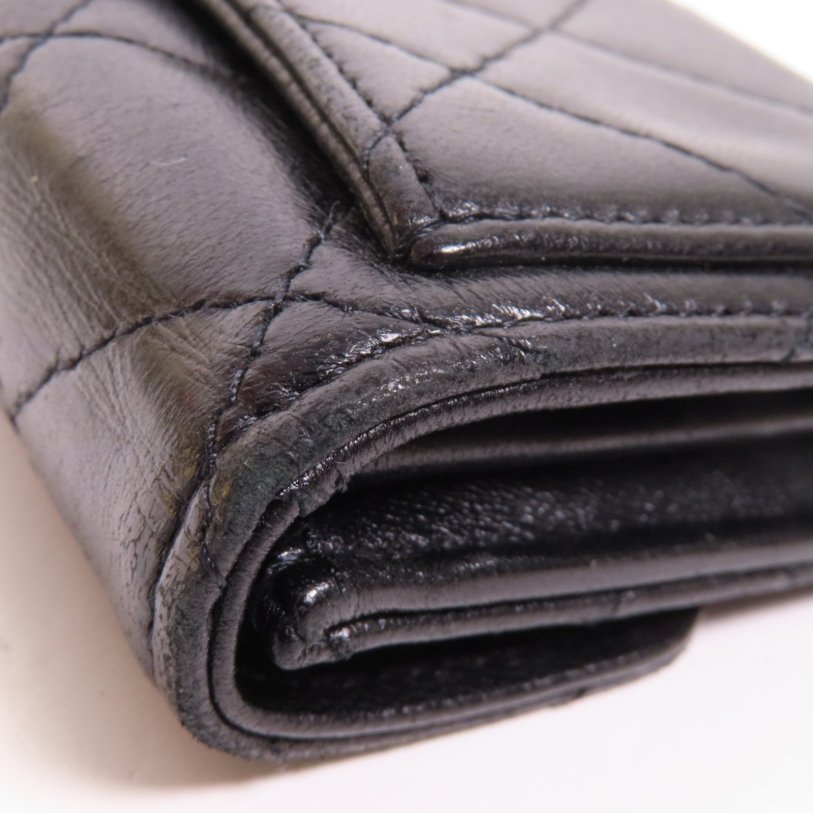 CHANEL 羊皮皮革Card Case銀扣卡片套