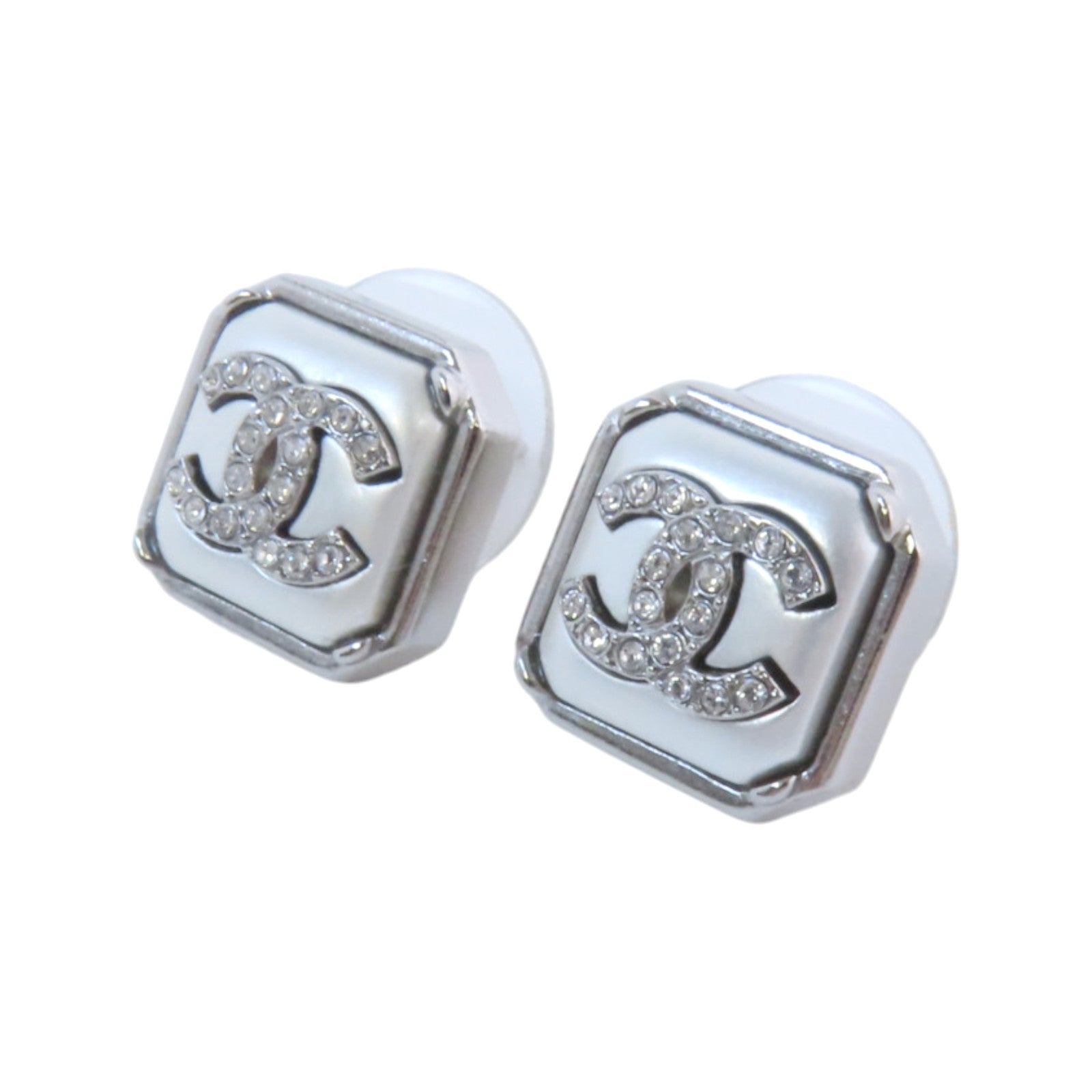 CHANEL 金屬/仿珍珠/水鑽Earrings金扣耳環