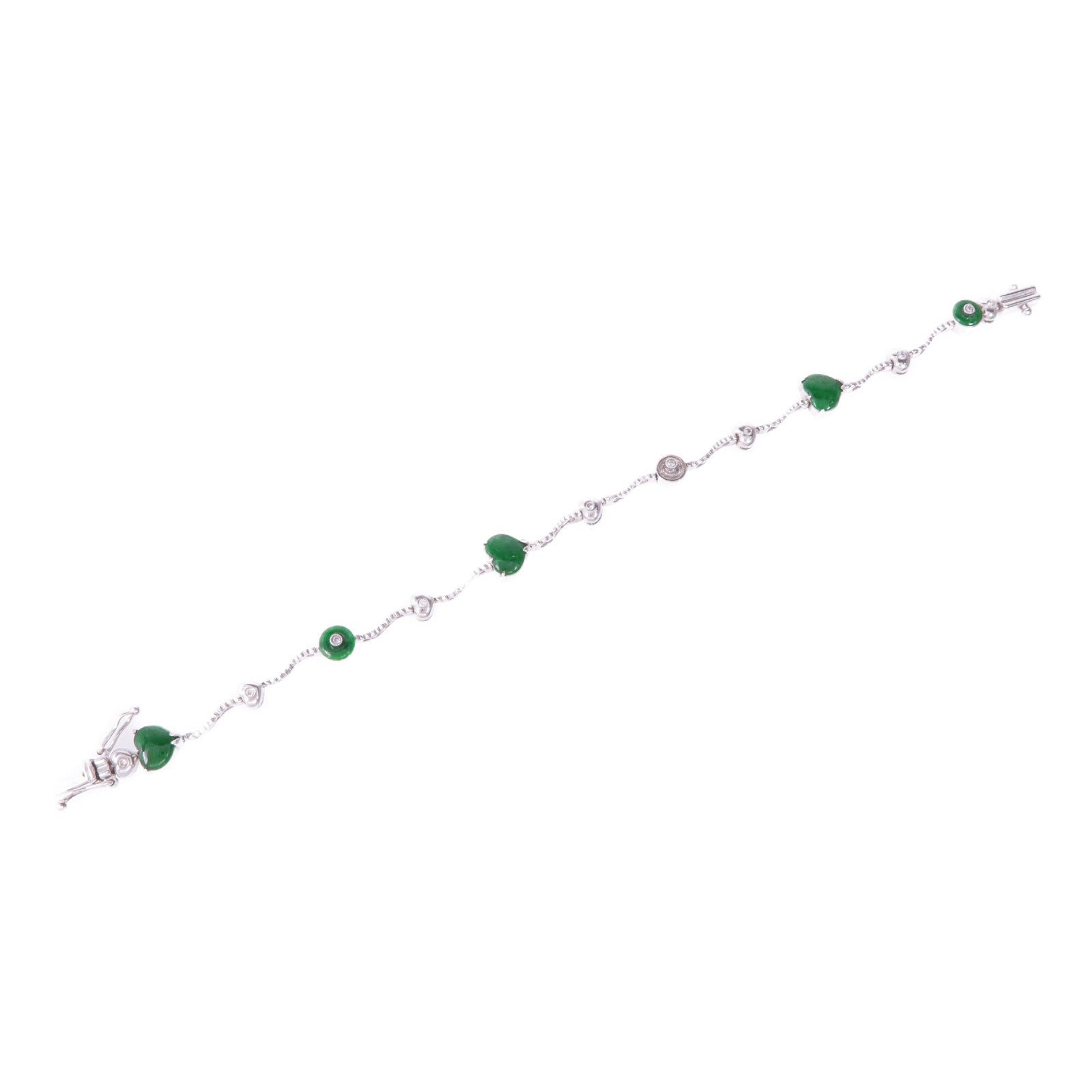 JEWELRY 18K白金Jade Diamond Bracelet翡翠/鑽石手鏈