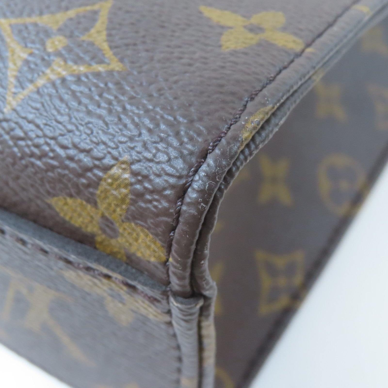 LOUIS VUITTON Monogram Sac Plat Tote金扣手挽肩背兩用袋啡色