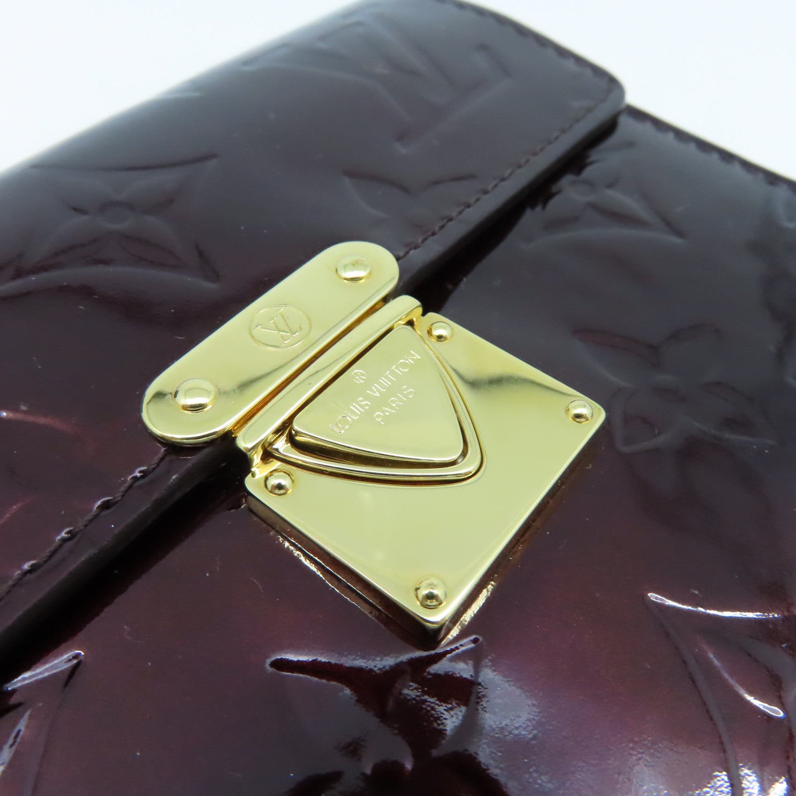 LOUIS VUITTON 【激減優惠】Monogram Vernis Koala Fold Wallet金扣錢包紅色