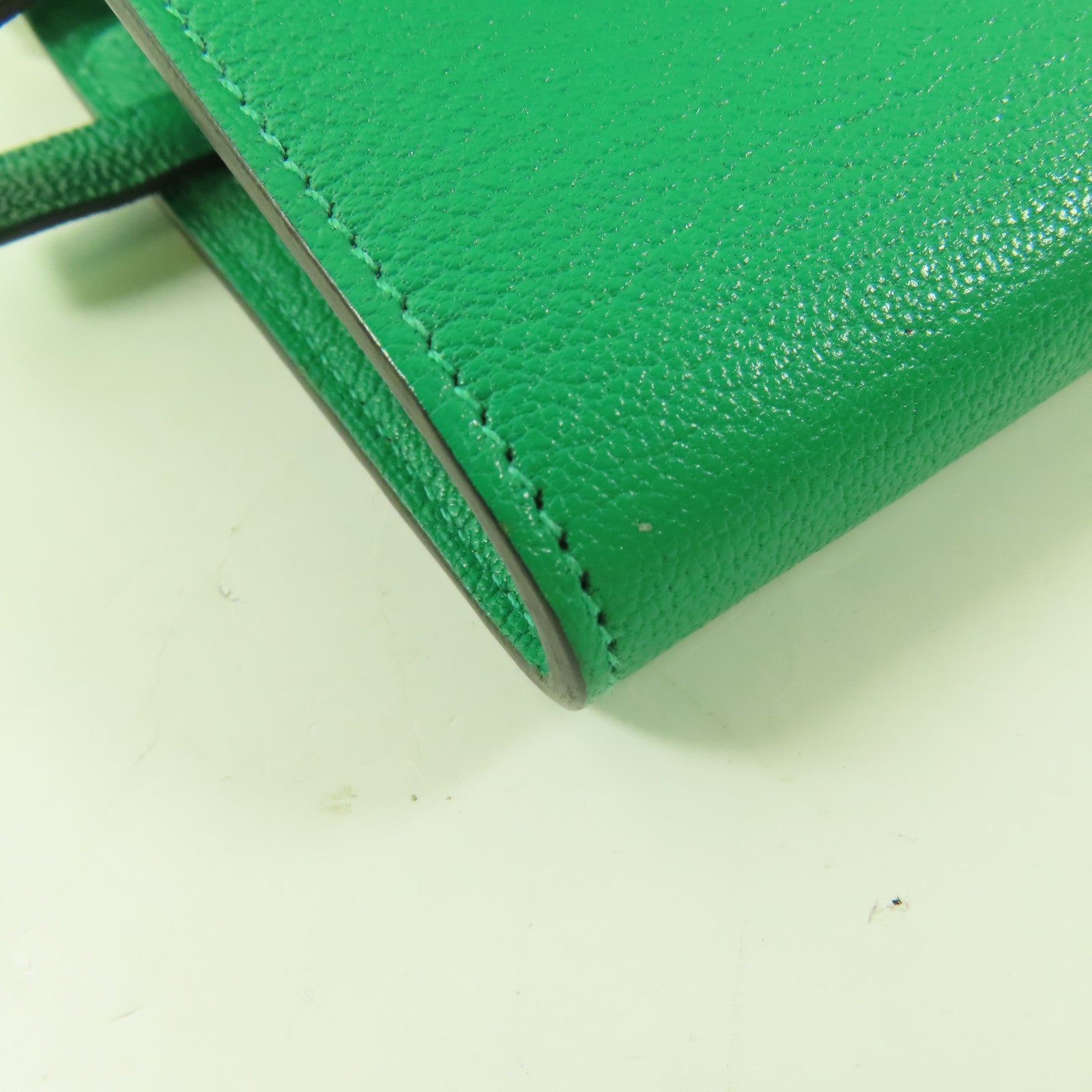 HERMES Chevre皮革Kelly To Go金扣肩背袋6W Menthe/綠色