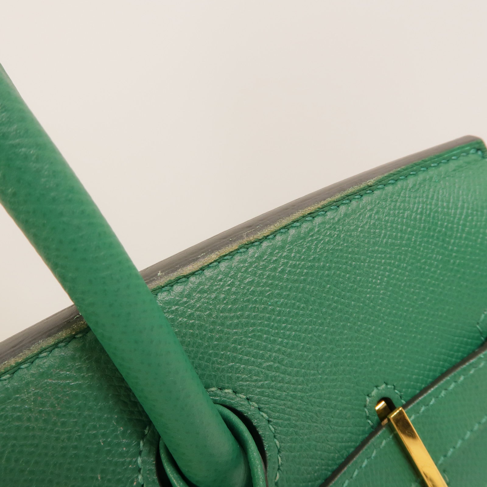 HERMES Epsom皮革Birkin 30手挽袋Malachite