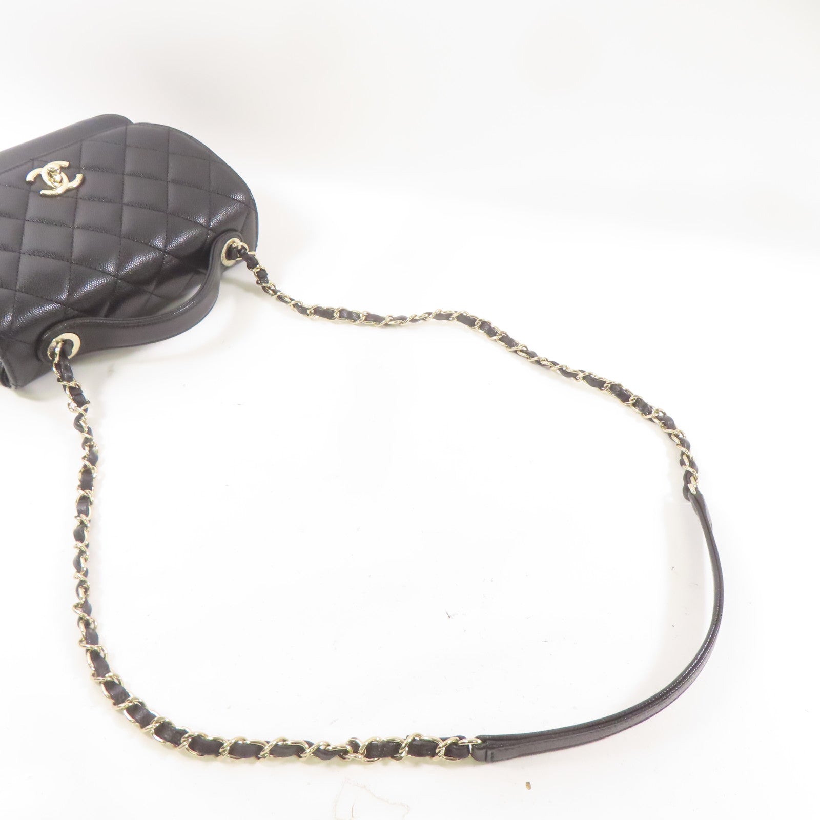 CHANEL 牛皮皮革2 Way Shoulder Bag手挽肩背兩用袋黑色