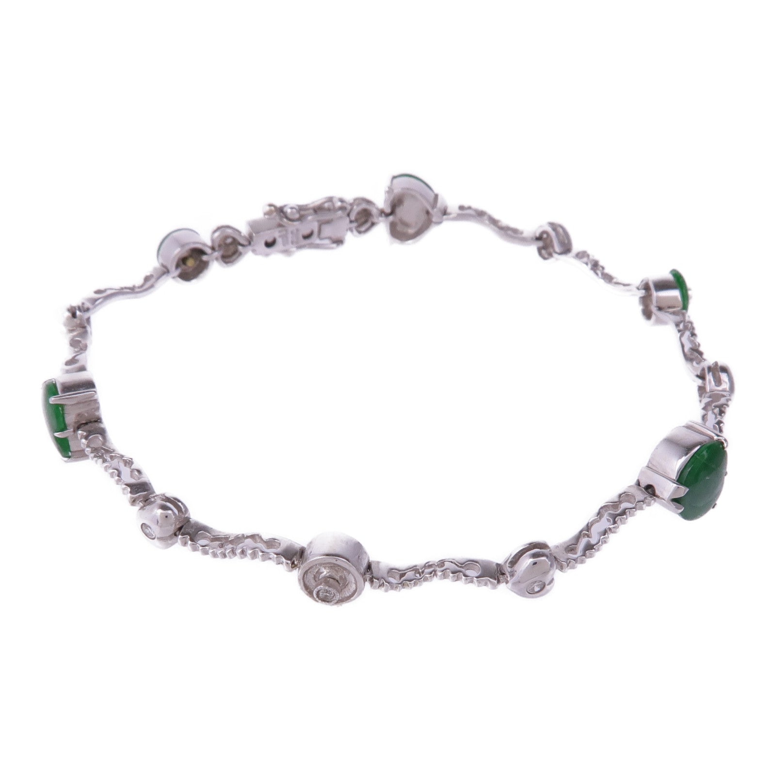 JEWELRY 18K白金Jade Diamond Bracelet翡翠/鑽石手鏈
