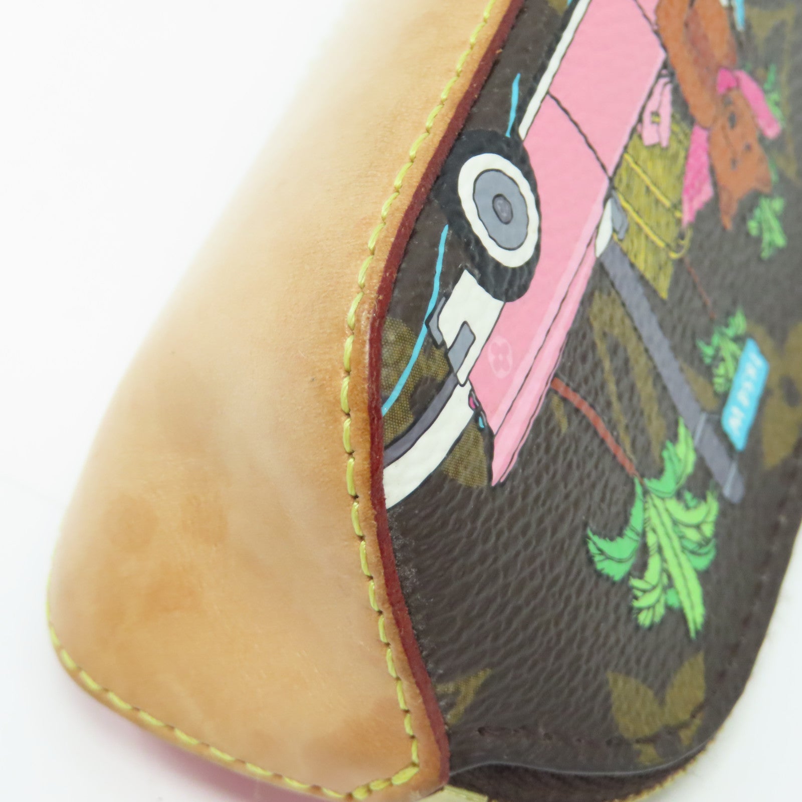 LOUIS VUITTON Monogram Hollywood X mas Eizabeth金扣筆袋彩色/粉紅色/啡色