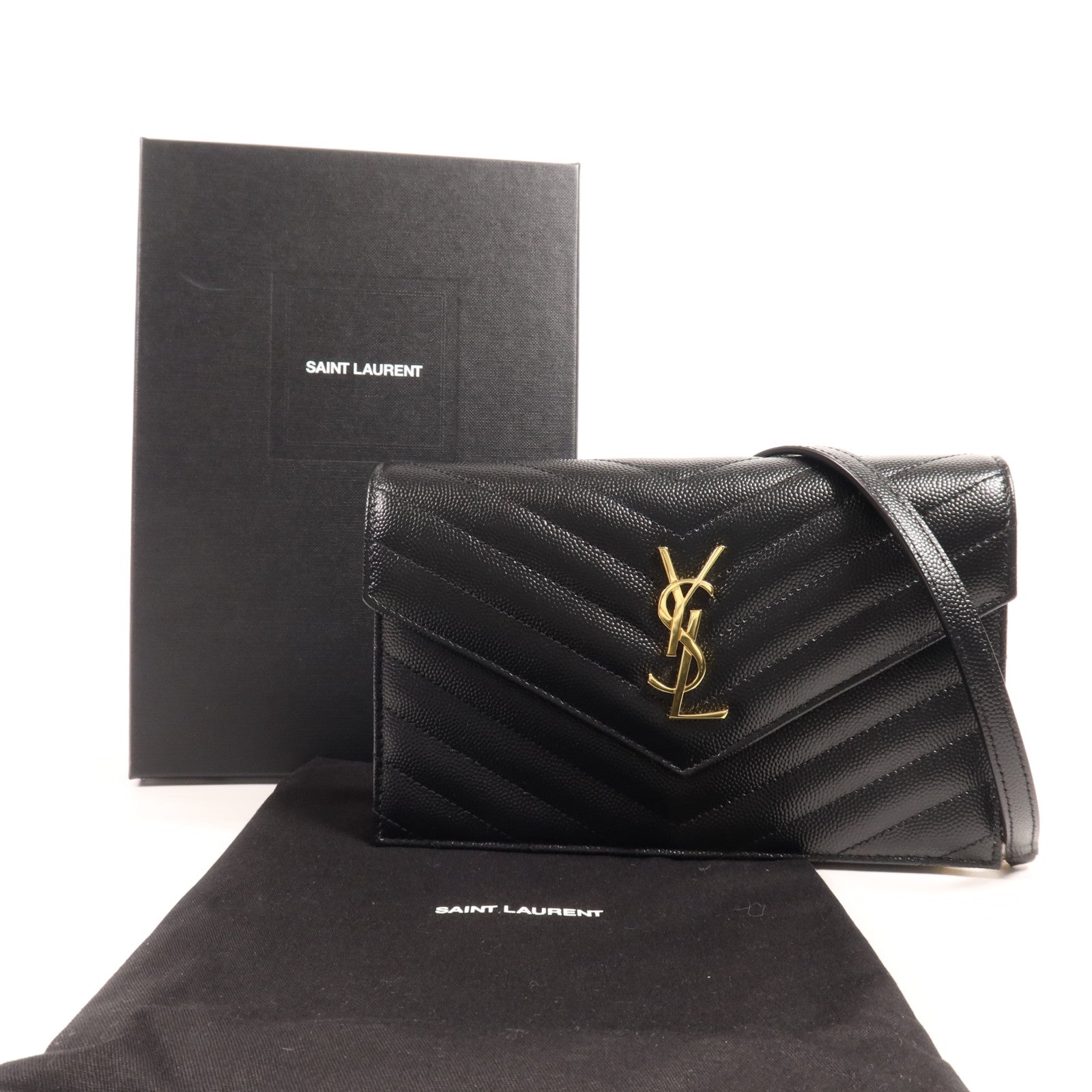 SAINT LAURENT 牛皮皮革Cassandre Bag金扣肩背袋