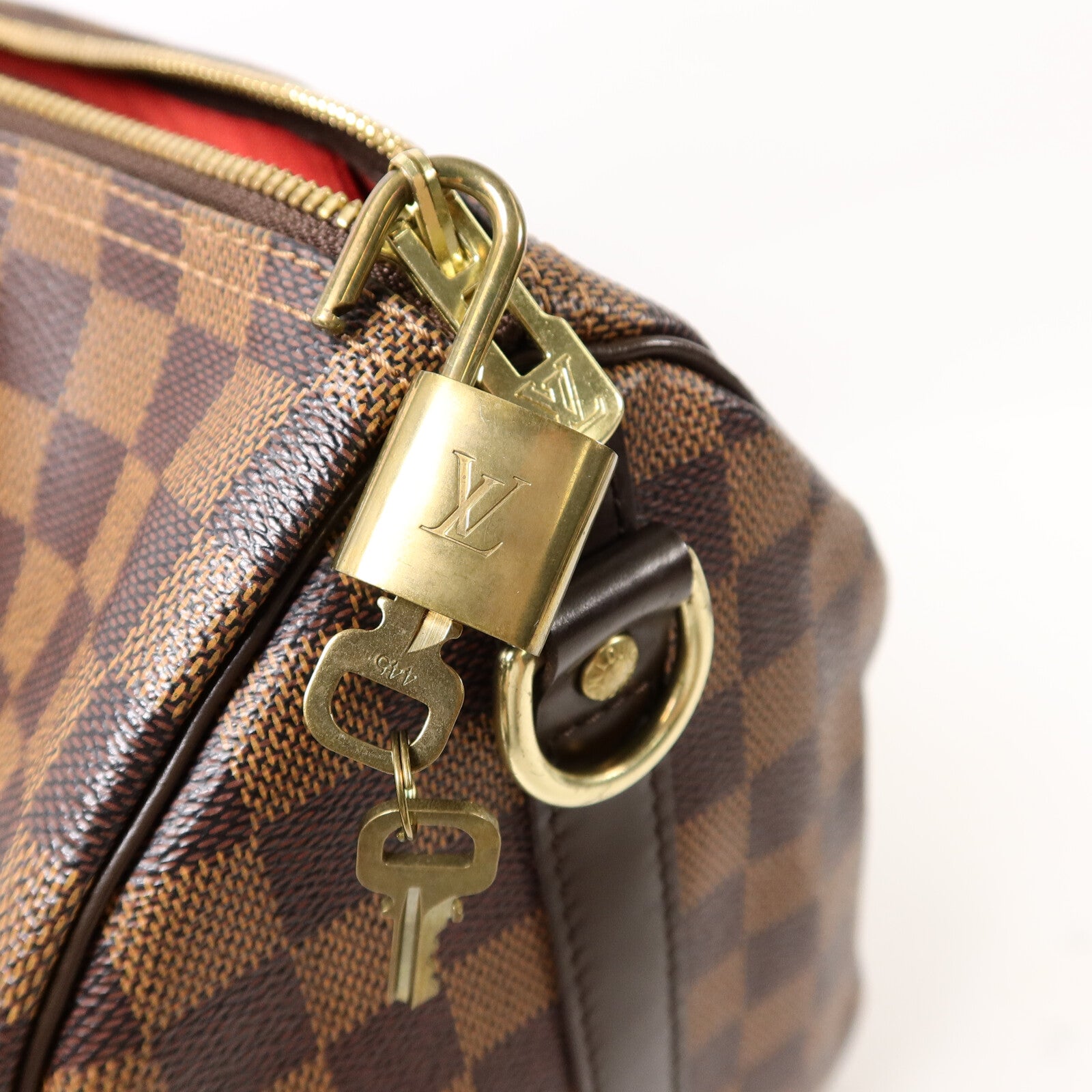 LOUIS VUITTON Damier Speedy Bandouliere 30手挽肩背兩用袋