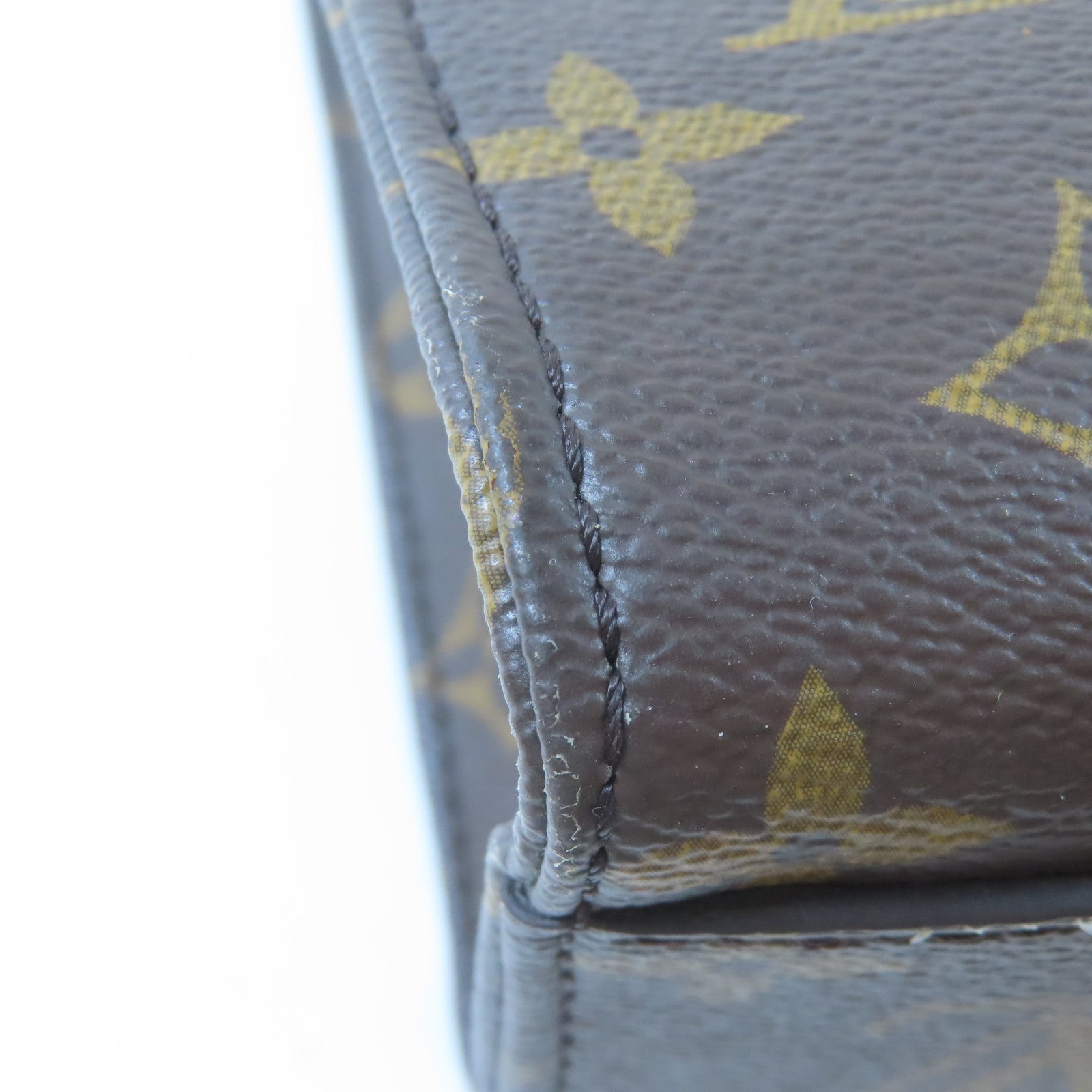 LOUIS VUITTON Monogram Sac Plat Tote金扣手挽肩背兩用袋啡色