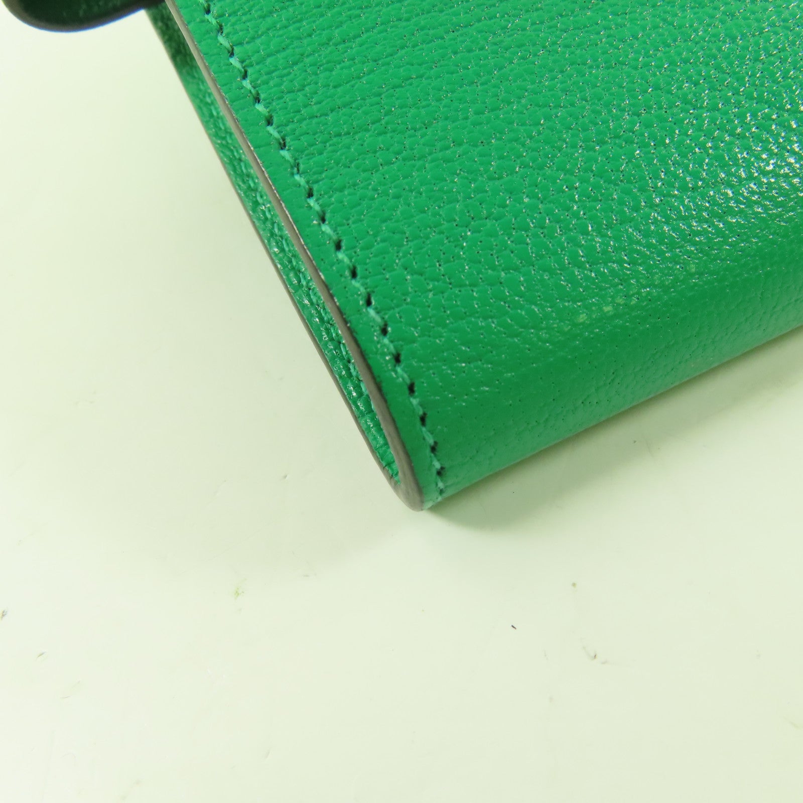 HERMES Chevre皮革Kelly To Go金扣肩背袋6W Menthe/綠色