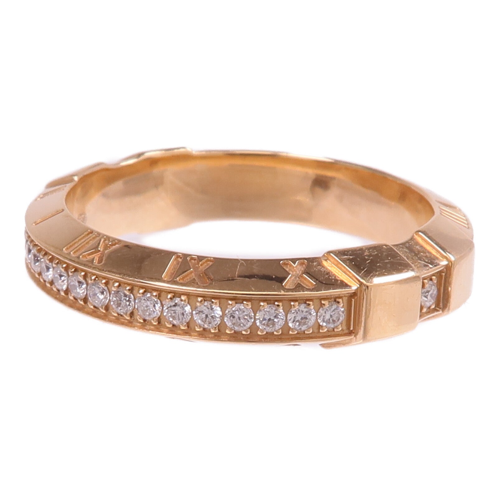 OMEGA 18K玫瑰金Omega Ring鑽石戒指Omega#54/US#6.75