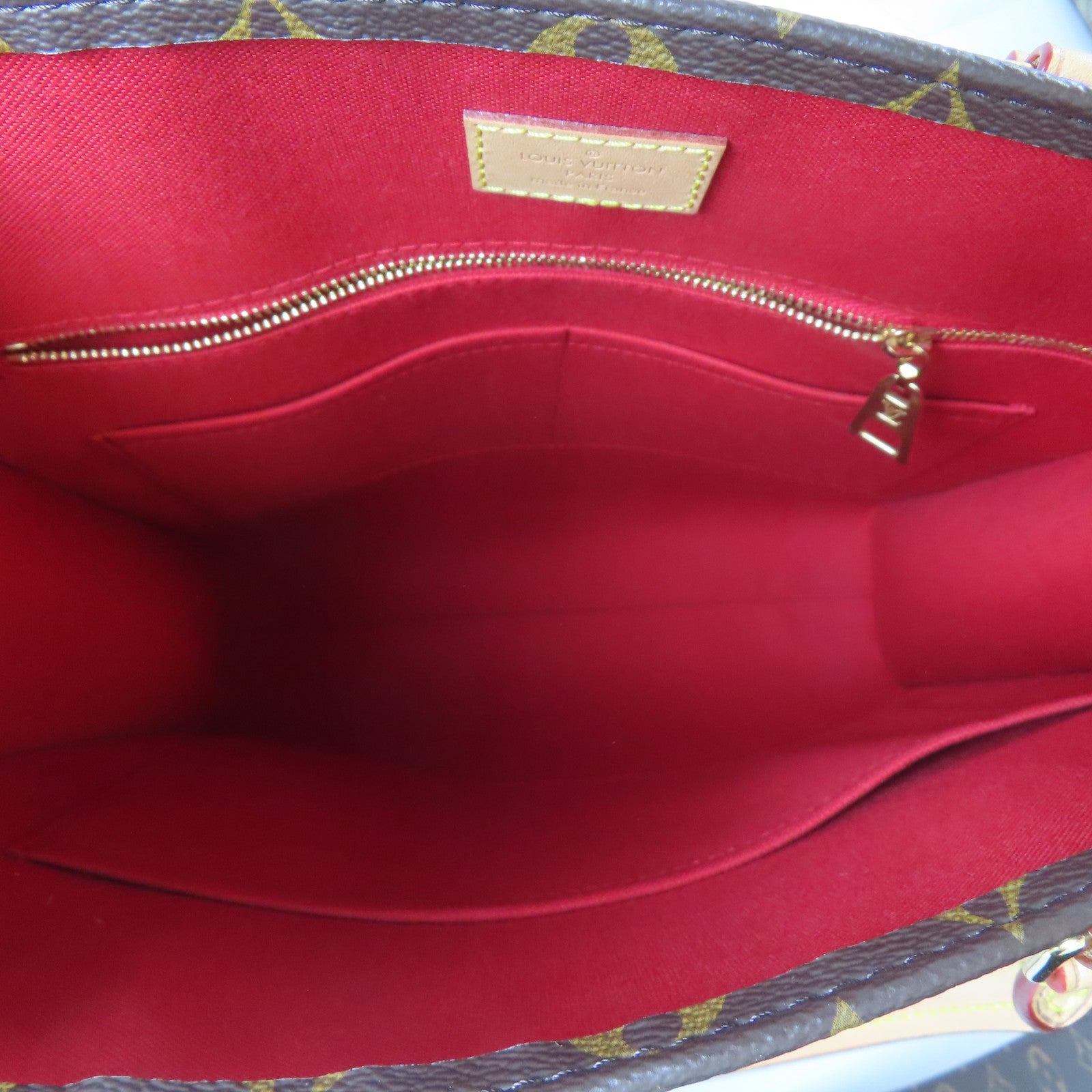 LOUIS VUITTON Monogram Sac Plat Tote金扣手挽肩背兩用袋啡色