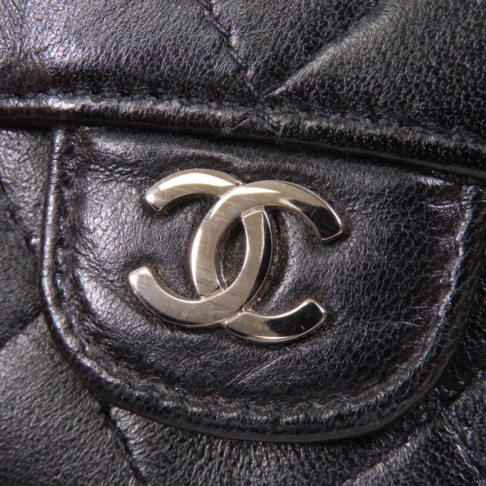 CHANEL 羊皮皮革Card Case銀扣卡片套