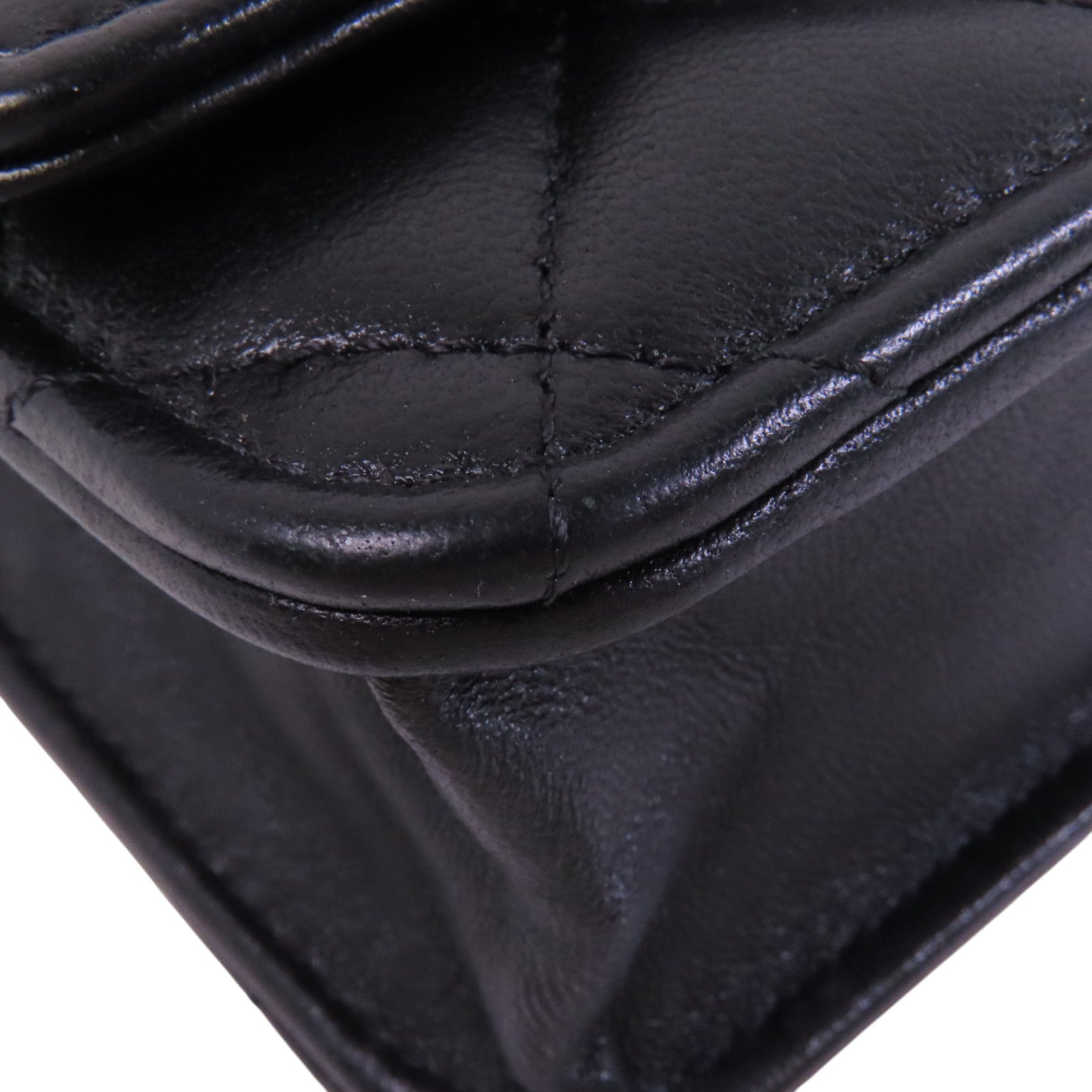 CHANEL 【激減優惠】羊皮皮革WOC Wallet On Chain金扣鏈帶肩背袋