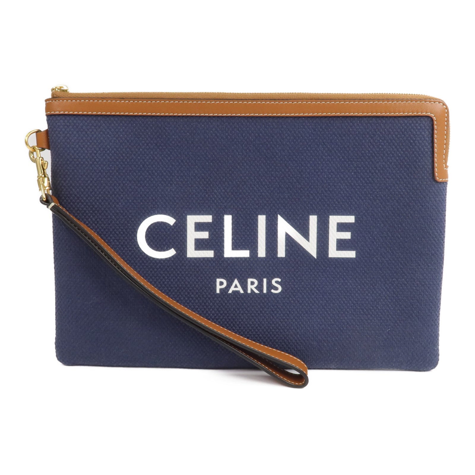 CELINE 牛仔布Denim Zipped Pouch With Strap手拿包