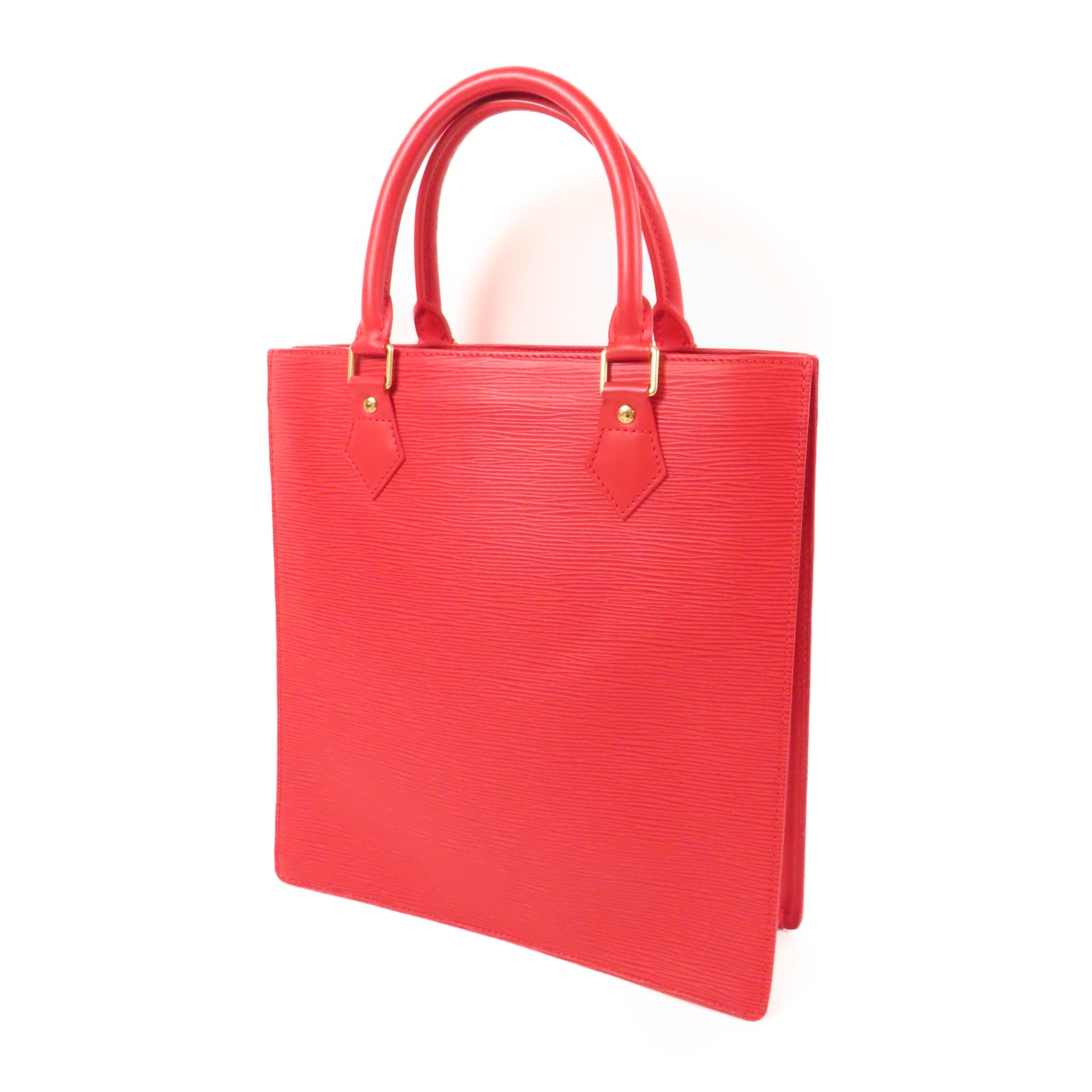 LOUIS VUITTON Epi Sac Plat PM金扣手挽袋