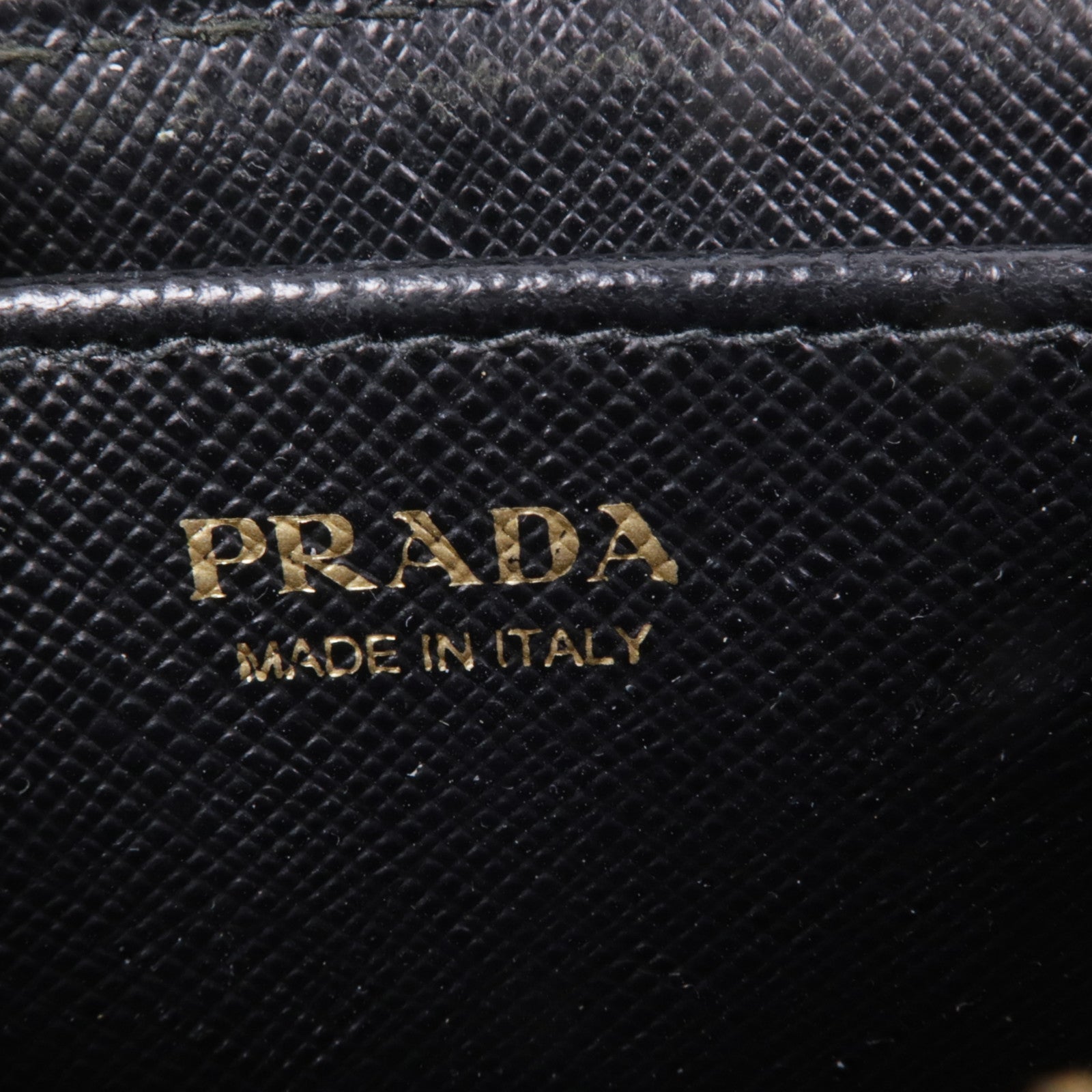 PRADA GHW Coin Case 1ML025 Calfskin Leather Black