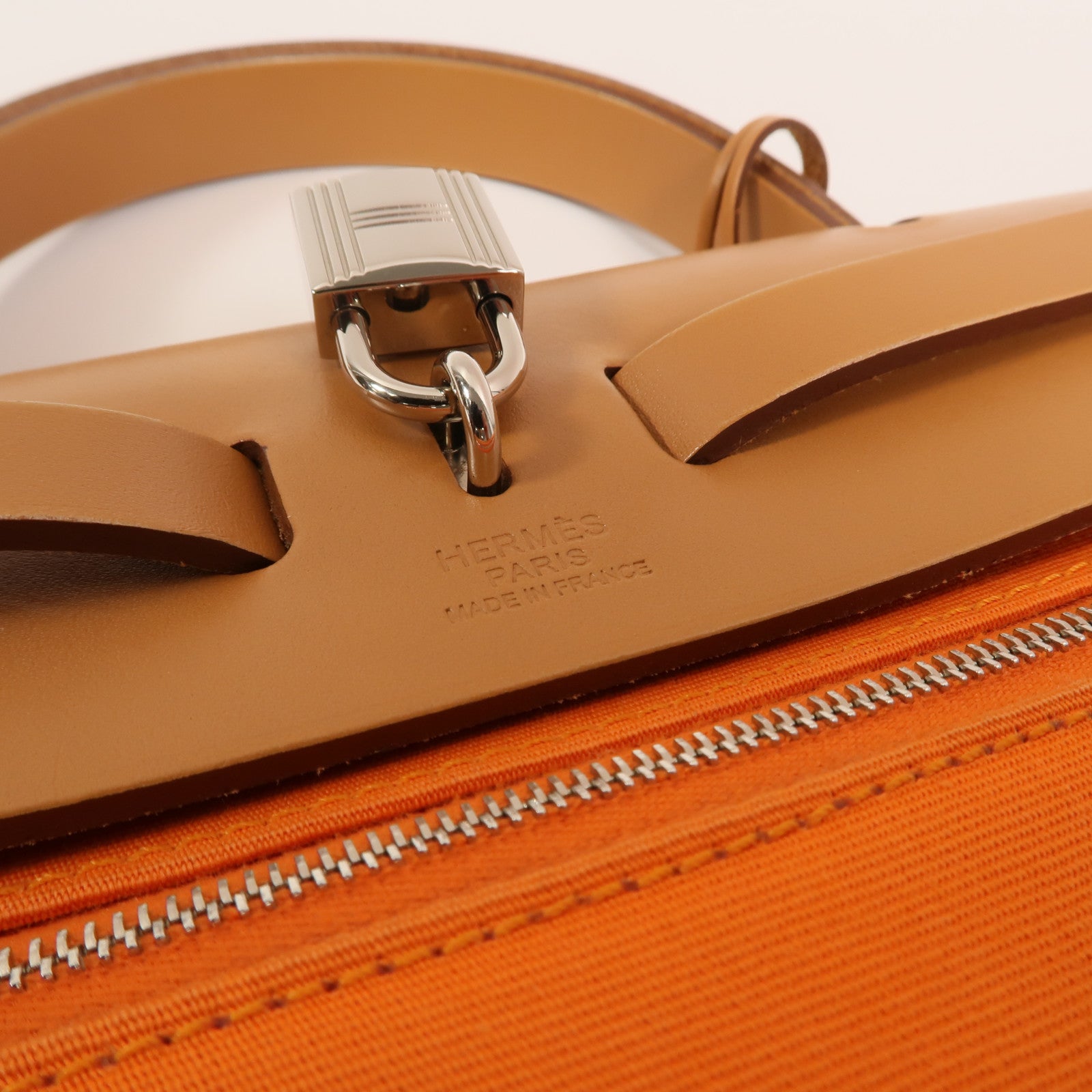 HERMES 帆布Herbag PM手挽肩背兩用袋Orange