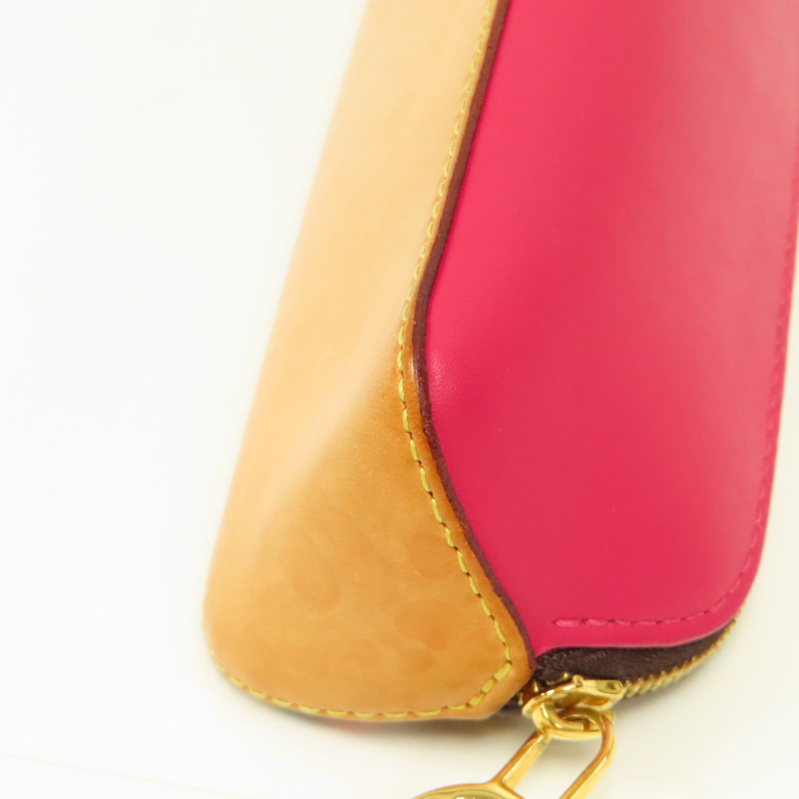 LOUIS VUITTON Monogram Hollywood X mas Eizabeth金扣筆袋彩色/粉紅色/啡色