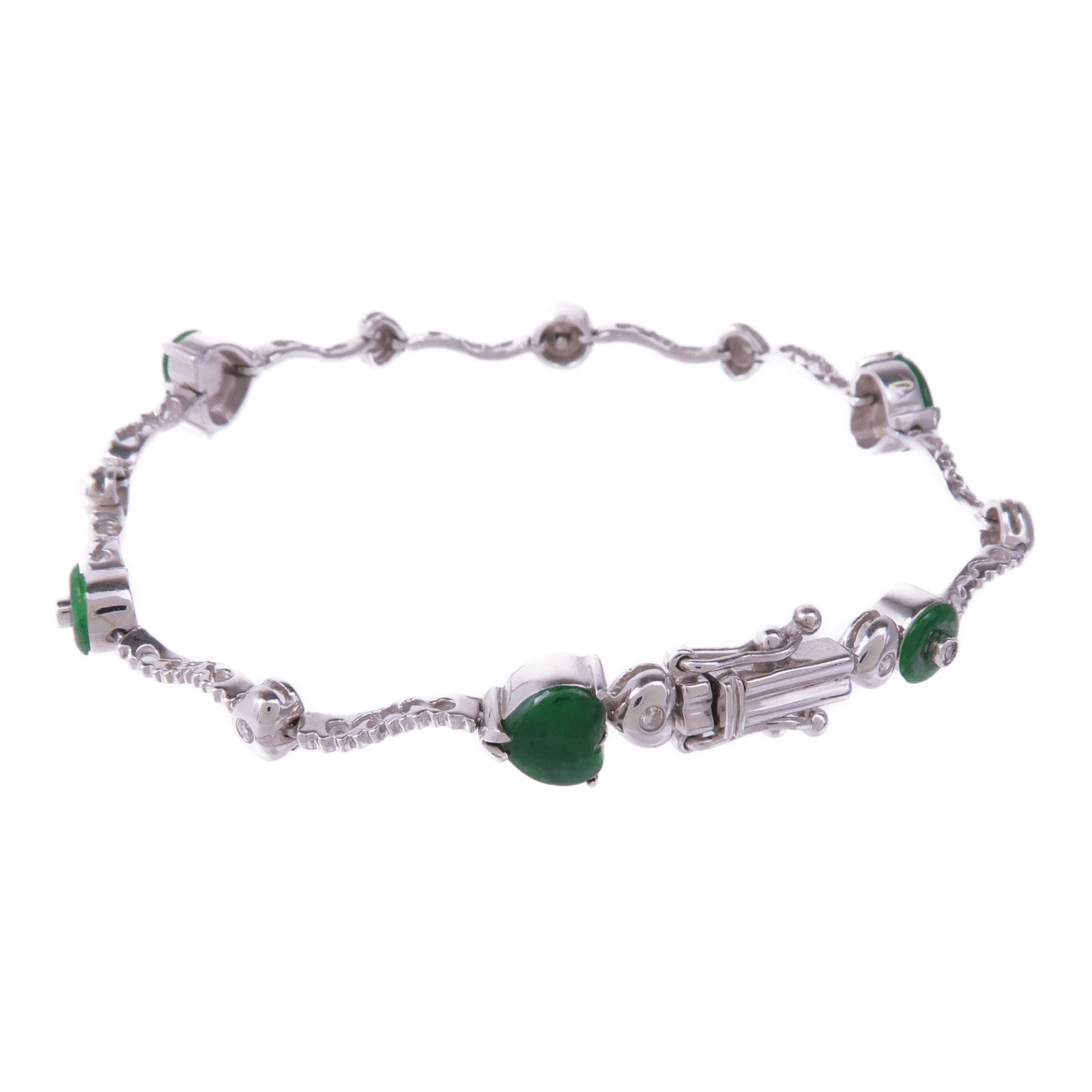 JEWELRY 18K白金Jade Diamond Bracelet翡翠/鑽石手鏈