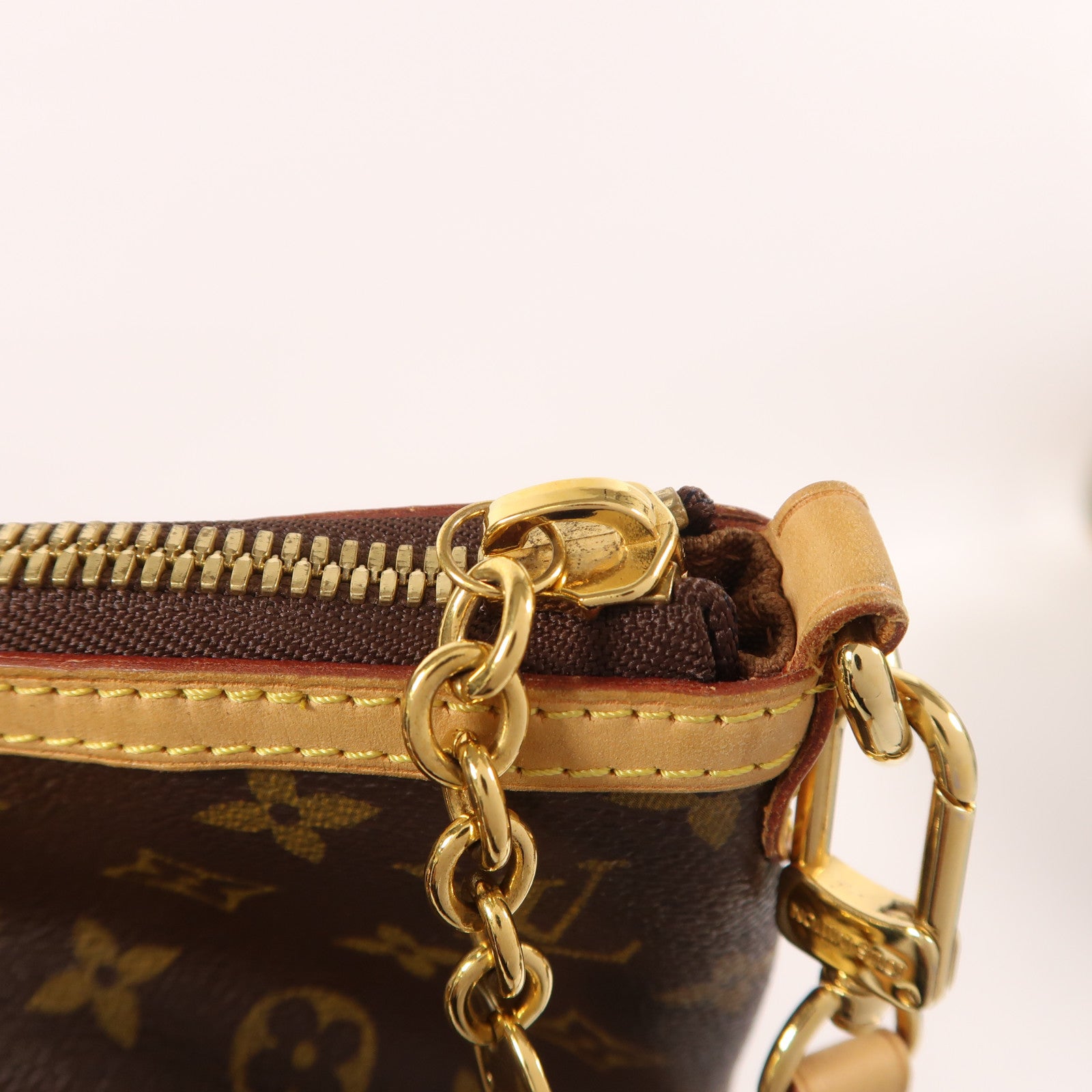 LOUIS VUITTON Monogram Palermo GM金扣手挽肩背兩用袋棕色