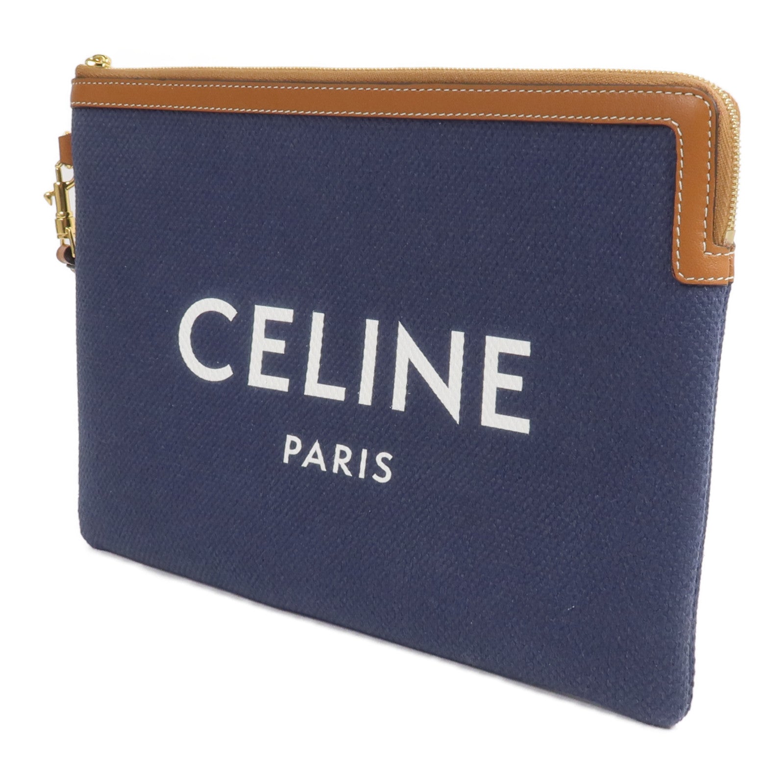 CELINE 牛仔布Denim Zipped Pouch With Strap手拿包
