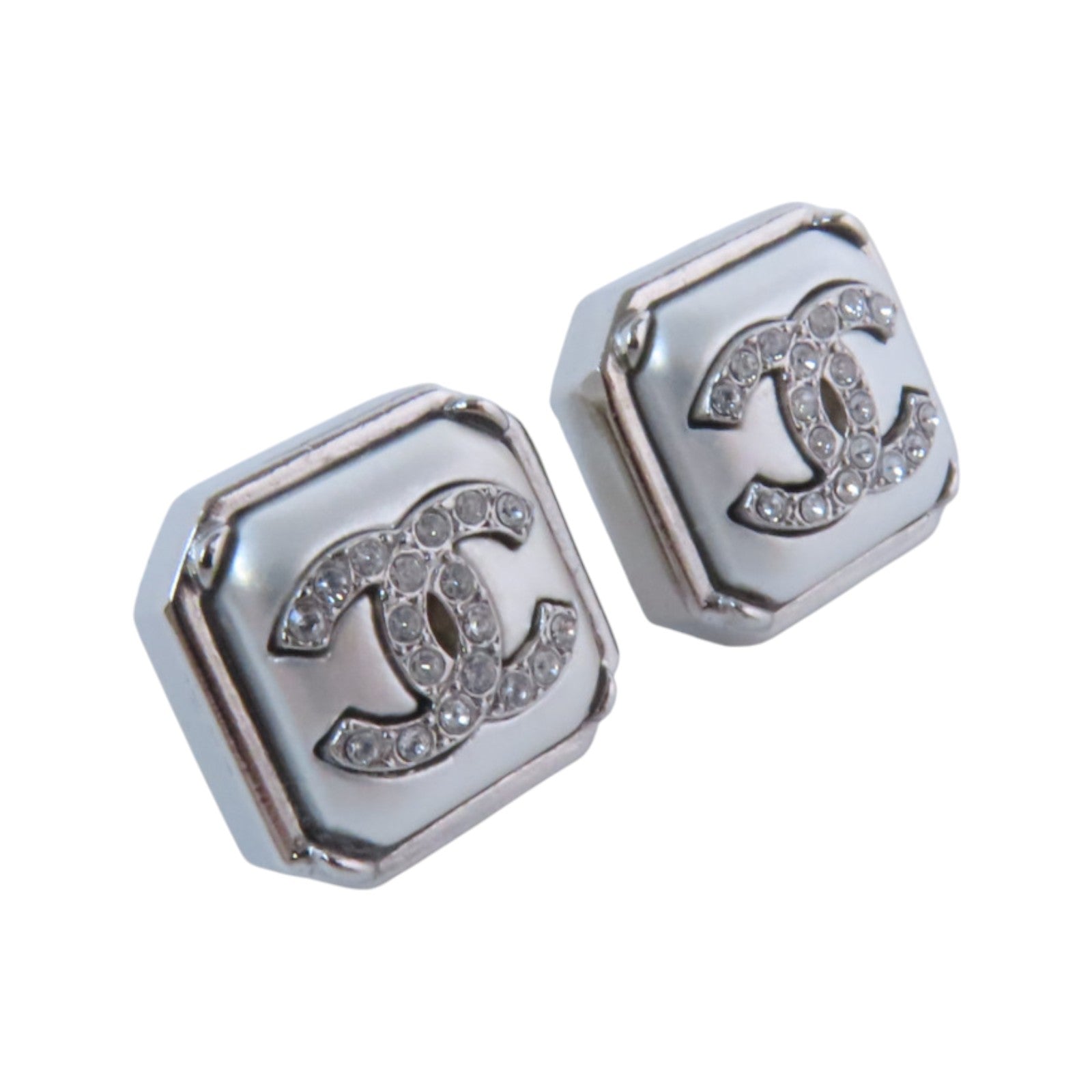 CHANEL 金屬/仿珍珠/水鑽Earrings金扣耳環