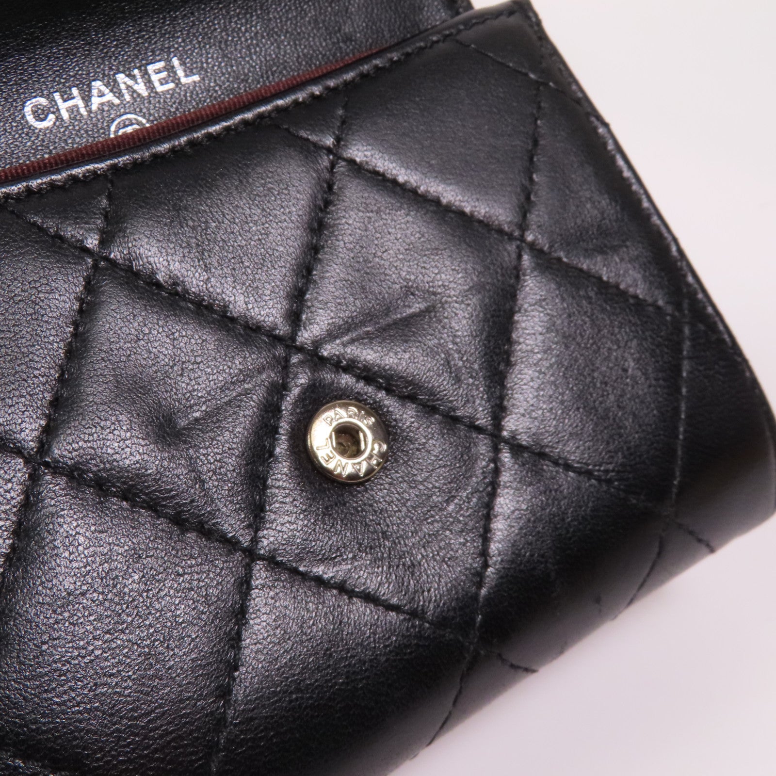 CHANEL 羊皮皮革Card Case銀扣卡片套
