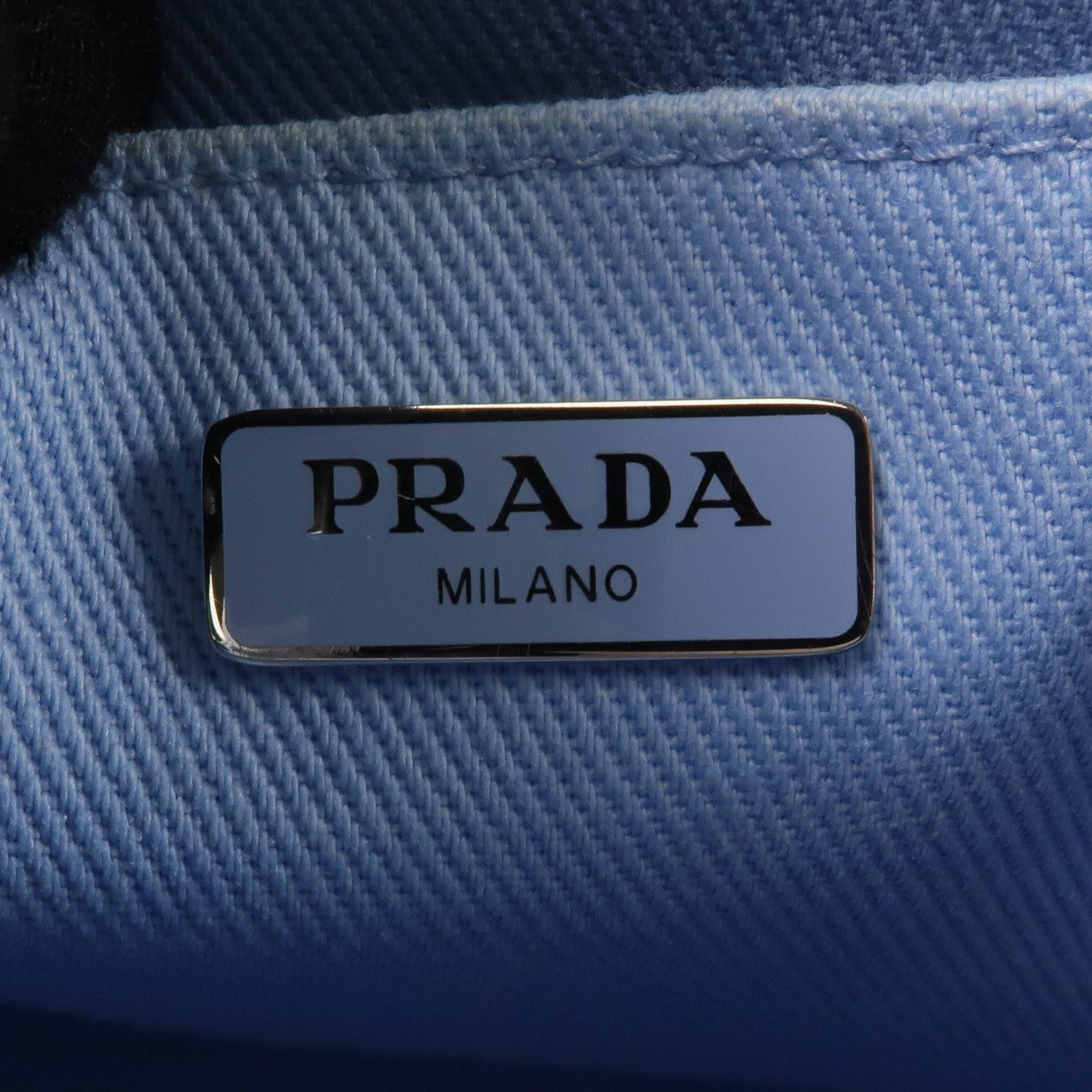PRADA 帆布Drill Tote銀扣手挽肩背兩用袋