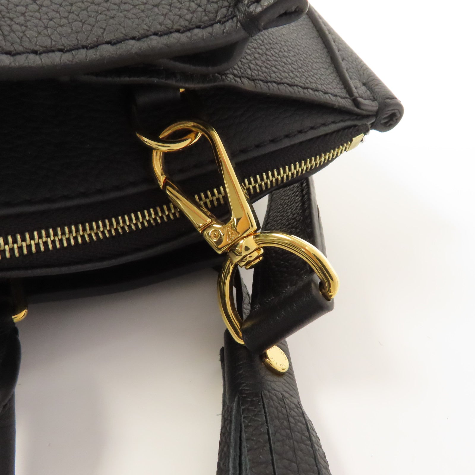 LOUIS VUITTON 牛皮皮革Lockme Tote PM金扣手挽肩背兩用袋黑色