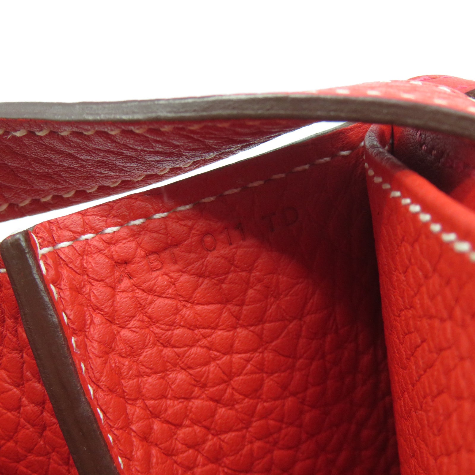 HERMES 【激減優惠】Clemence皮革Halzan 31銀扣手挽肩背兩用袋Rouge Pivoine牡丹紅色