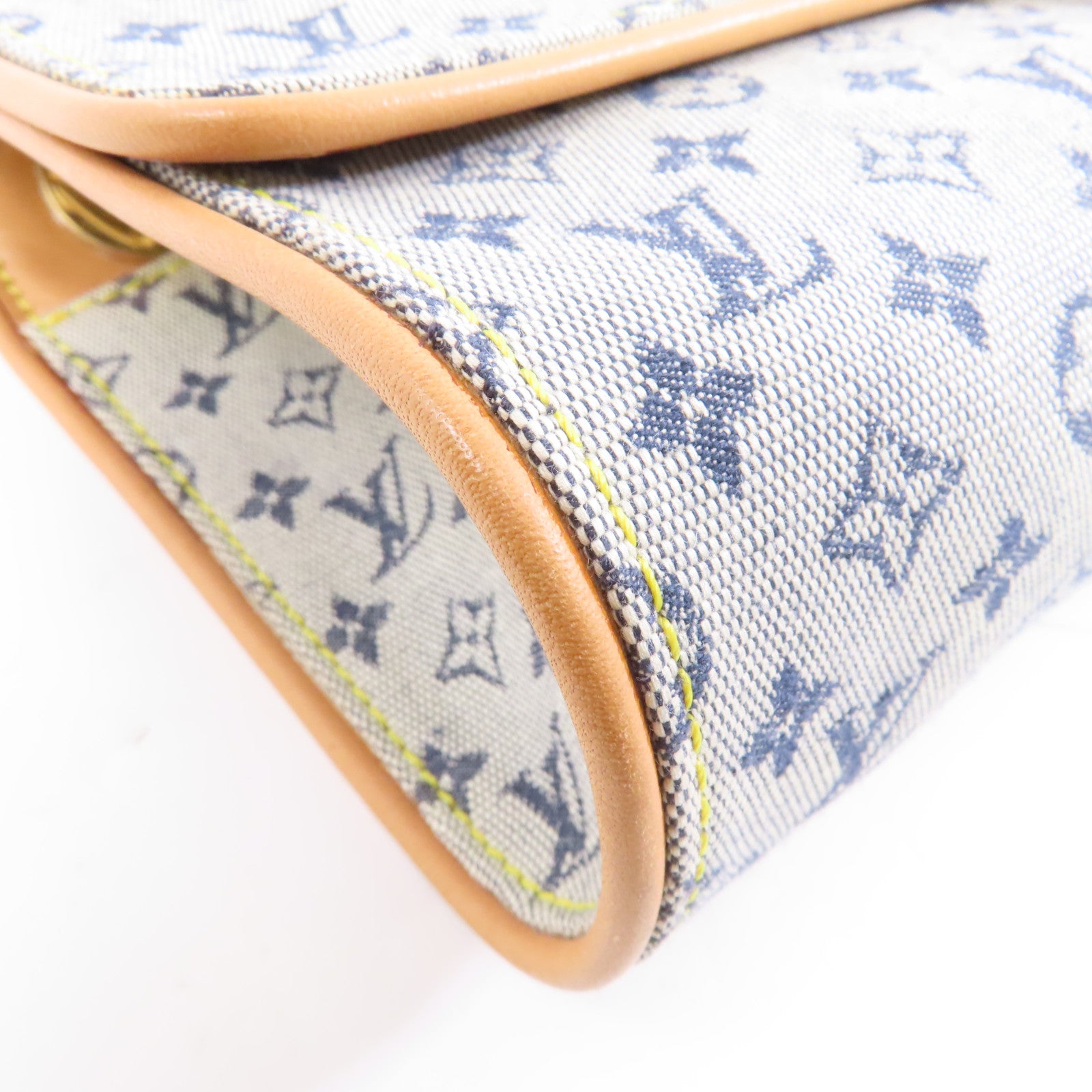 LOUIS VUITTON Monogram Mini Camille Bag金扣鏈帶肩背袋藍色