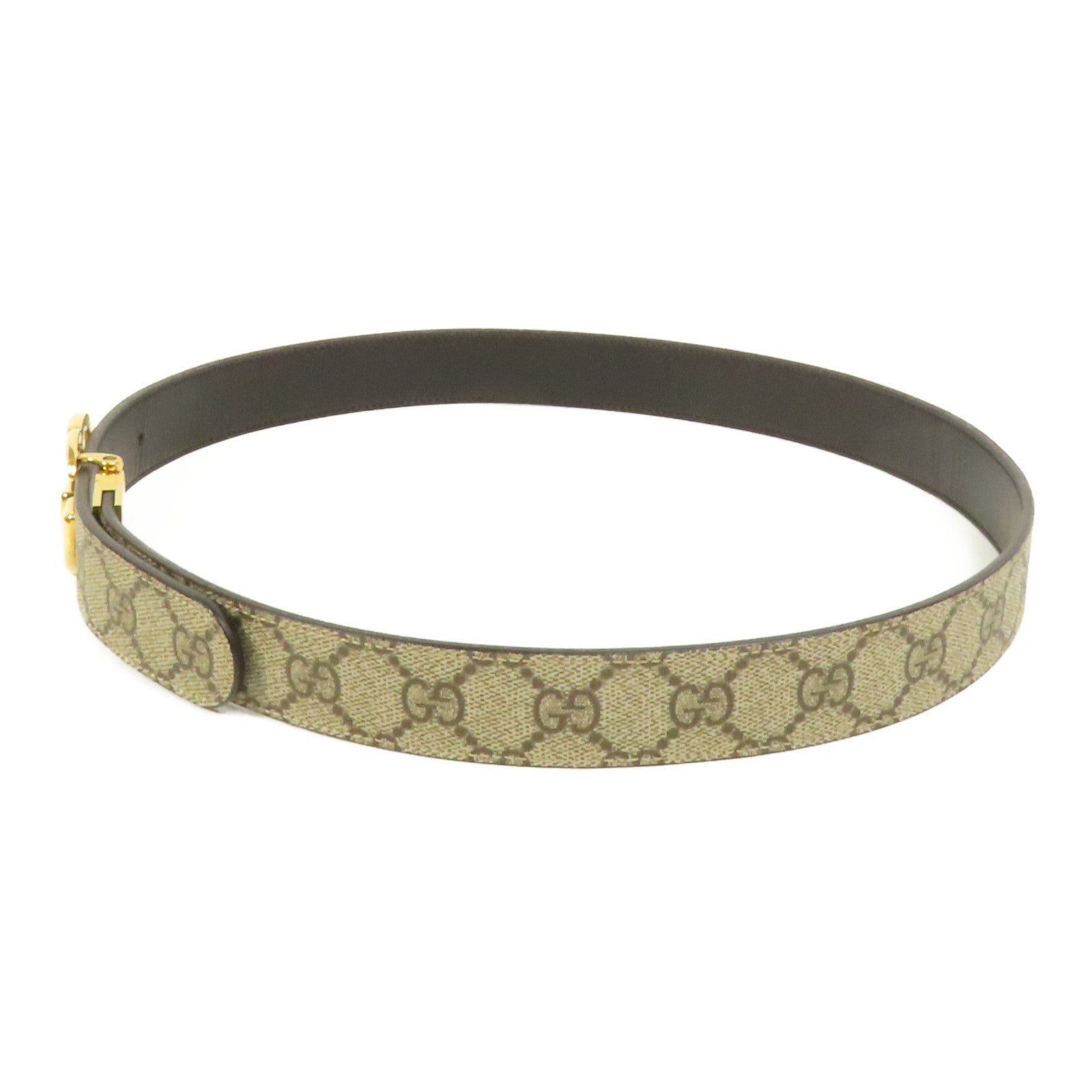 GUCCI 塗層帆布Belt 85cm金扣皮帶