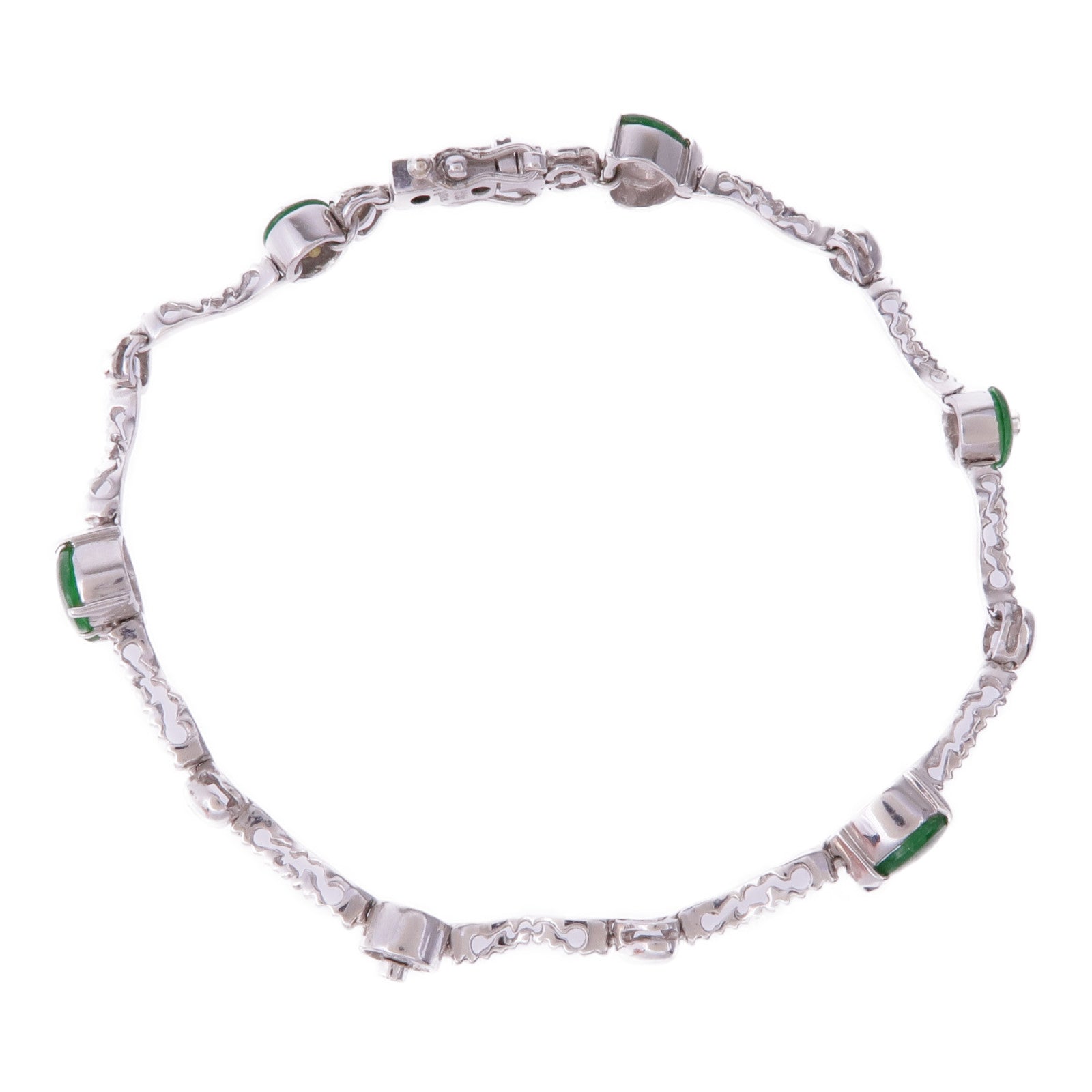 JEWELRY 18K白金Jade Diamond Bracelet翡翠/鑽石手鏈