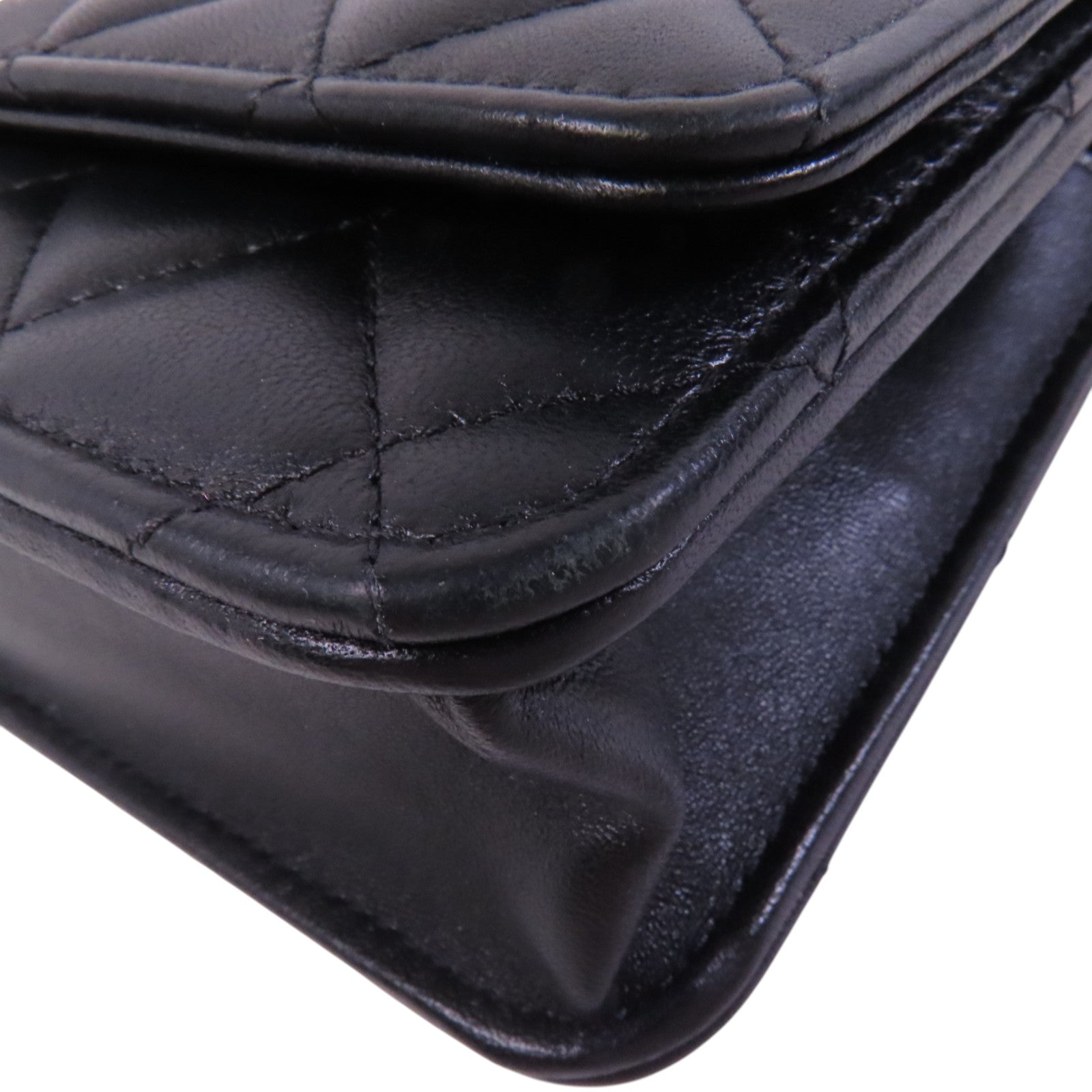 CHANEL 【激減優惠】羊皮皮革WOC Wallet On Chain金扣鏈帶肩背袋