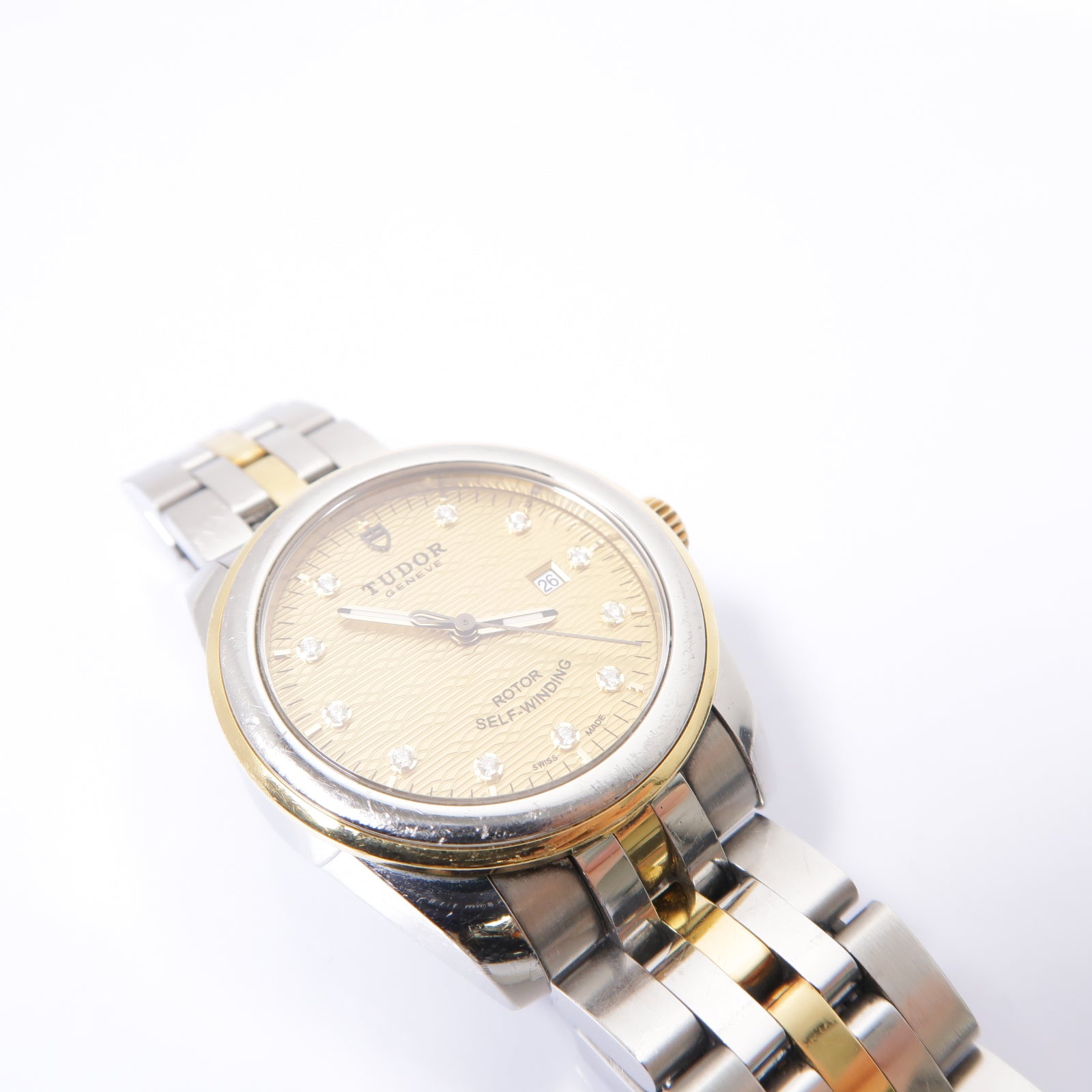TUDOR Glamour Date18K黃金/不鏽鋼手錶自動機芯金色
