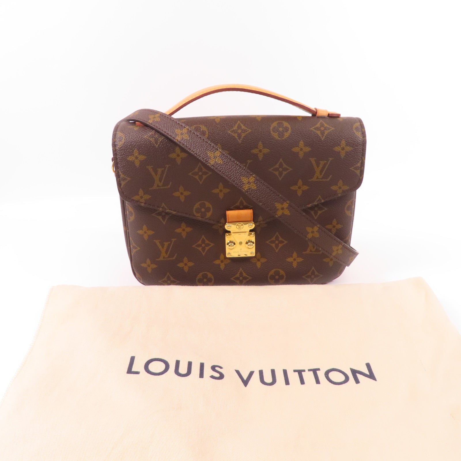 LOUIS VUITTON Monogram Pochette Metis MM金扣手挽肩背兩用袋
